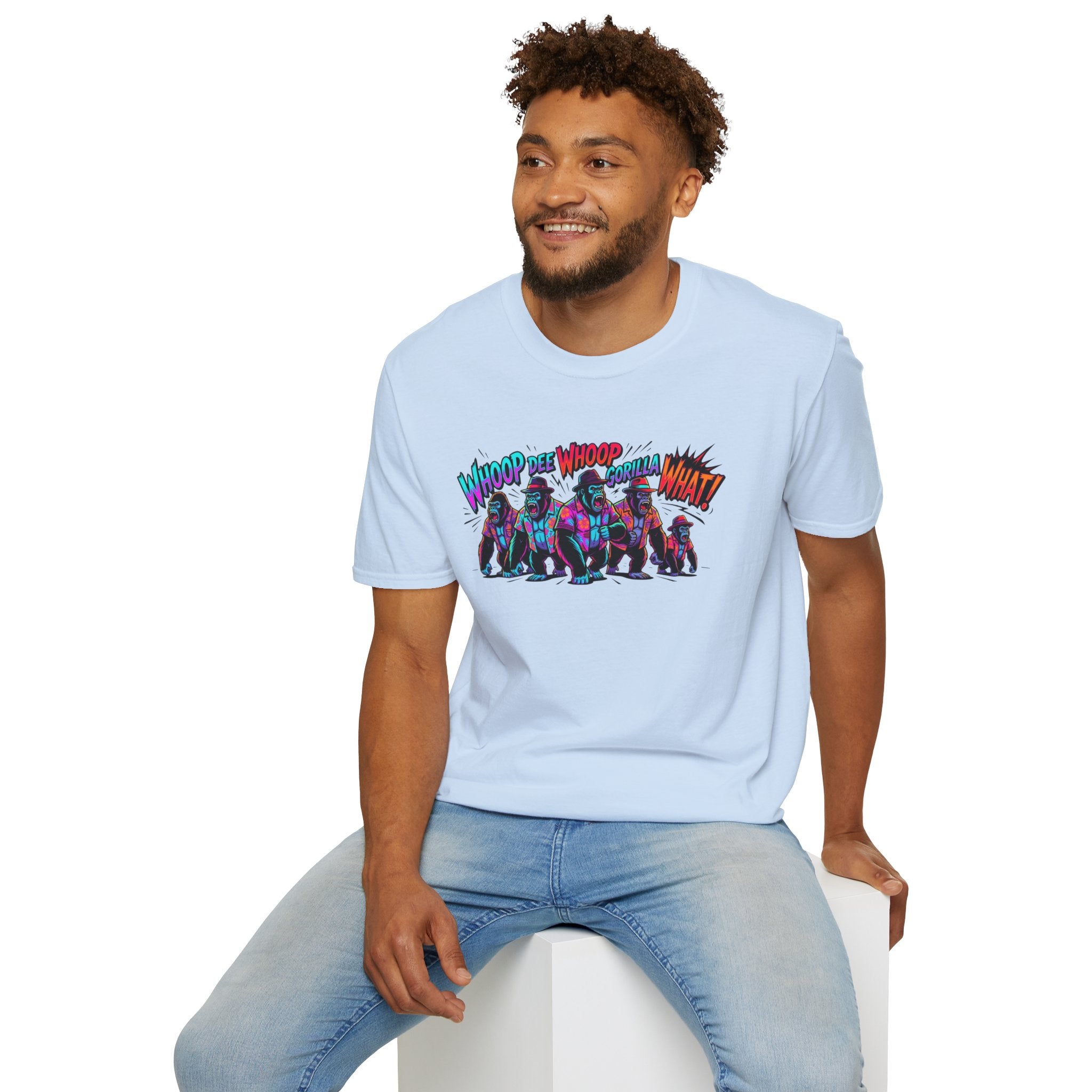 Gorilla Comic Pop Art T-Shirt — "Whoop Dee Whoop Gorilla What!" Graphic Tee