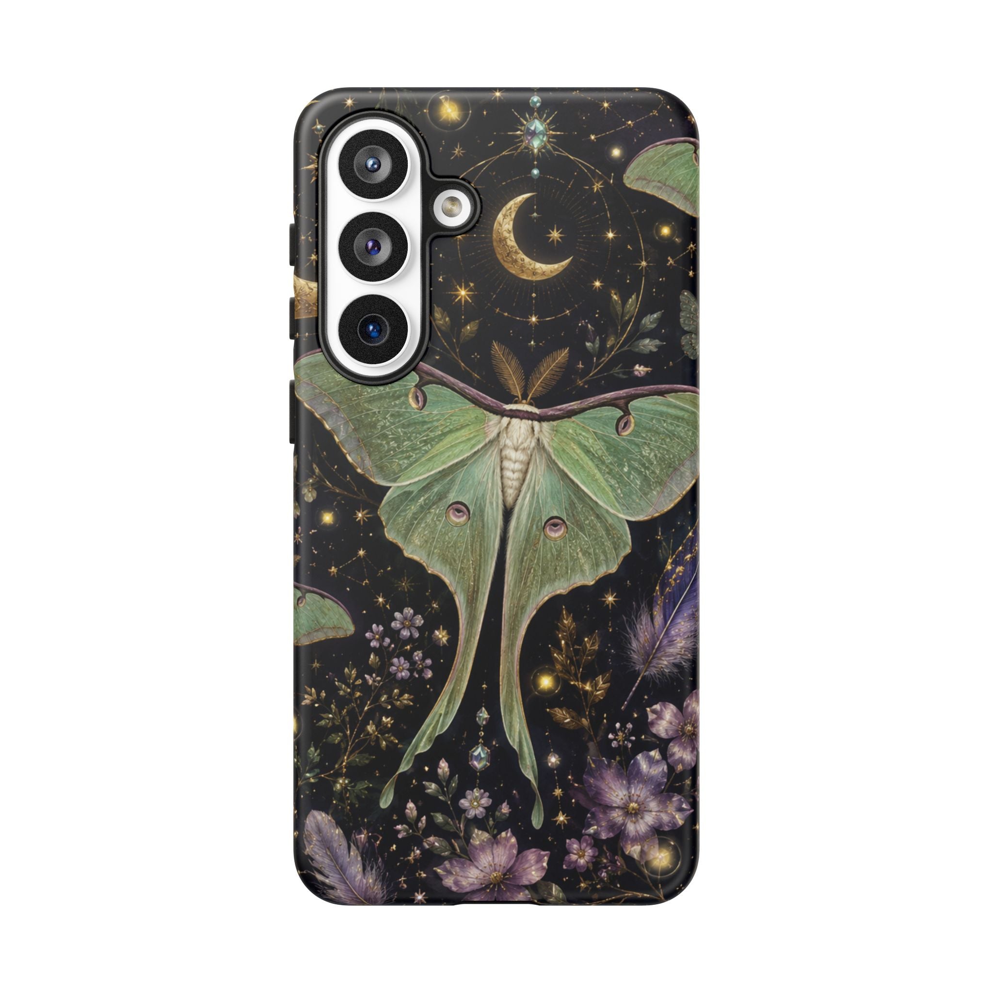 Luna Moth Phone Case — Mystical Moonlight Botanical Tough Case