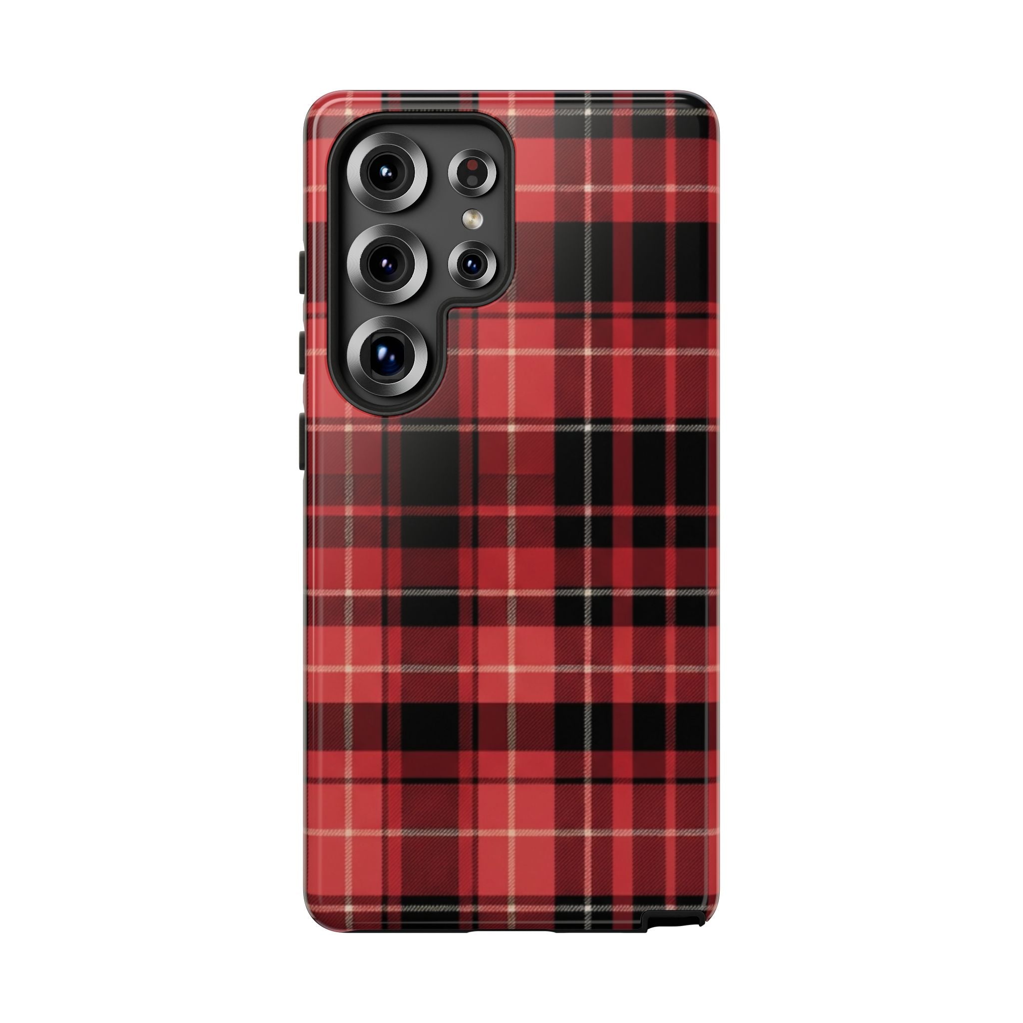 Red Black Buffalo Plaid Tough Phone Case