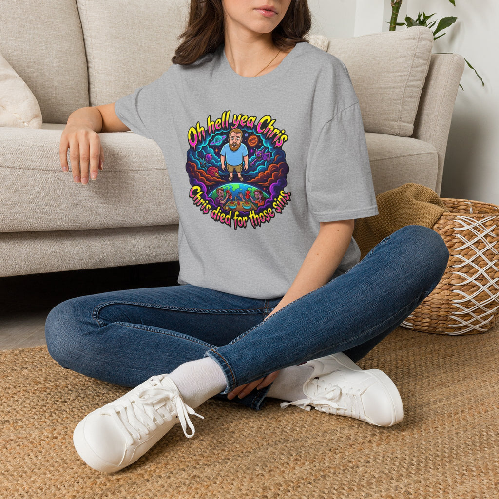 T‑Shirt — “Oh Hell Yea Chris” Retro Psychedelic Graphic Tee