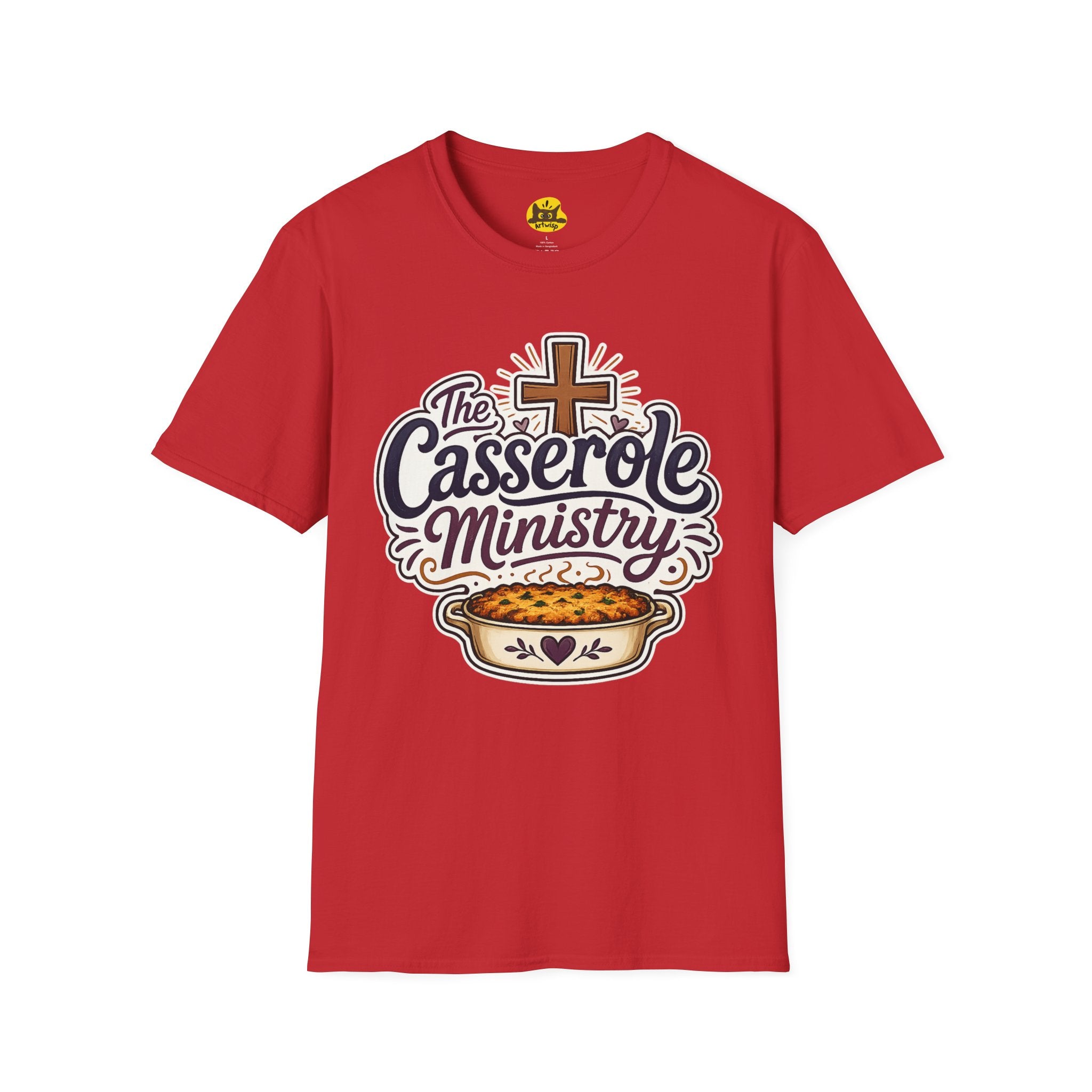 Casserole Ministry T-Shirt — Faith-Based Church Potluck Tee