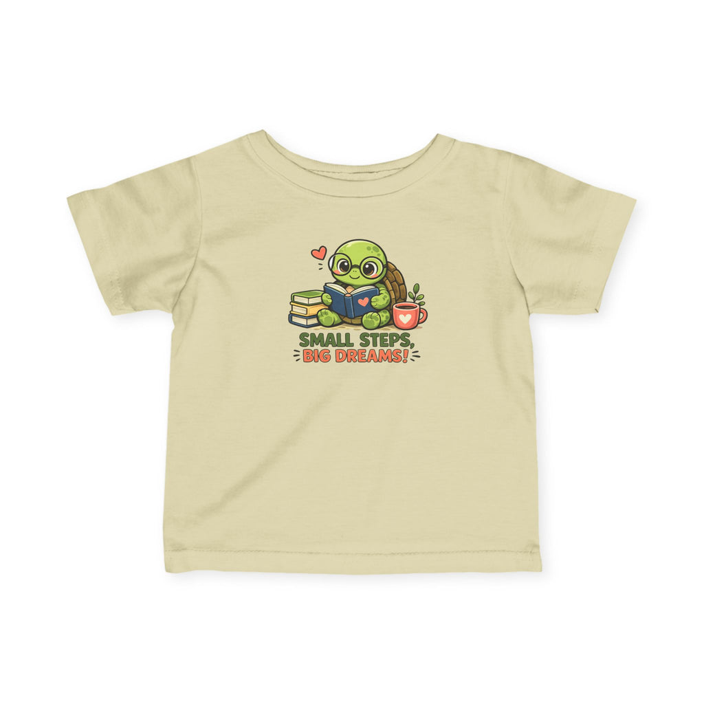 Infant Tee — Cute Turtle "Small Steps, Big Dreams" Baby Gift Shirt