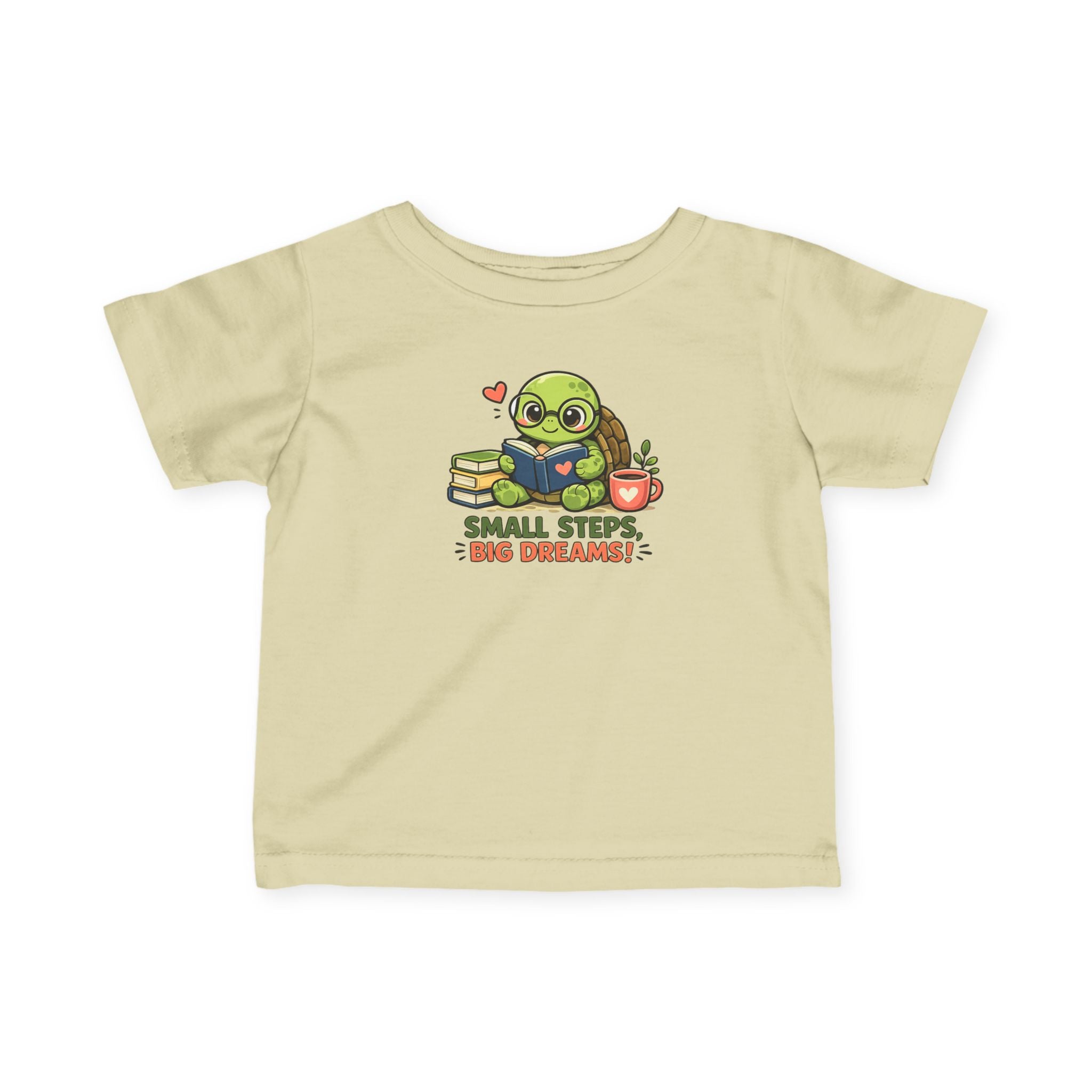 Infant Tee — Cute Turtle "Small Steps, Big Dreams" Baby Gift Shirt