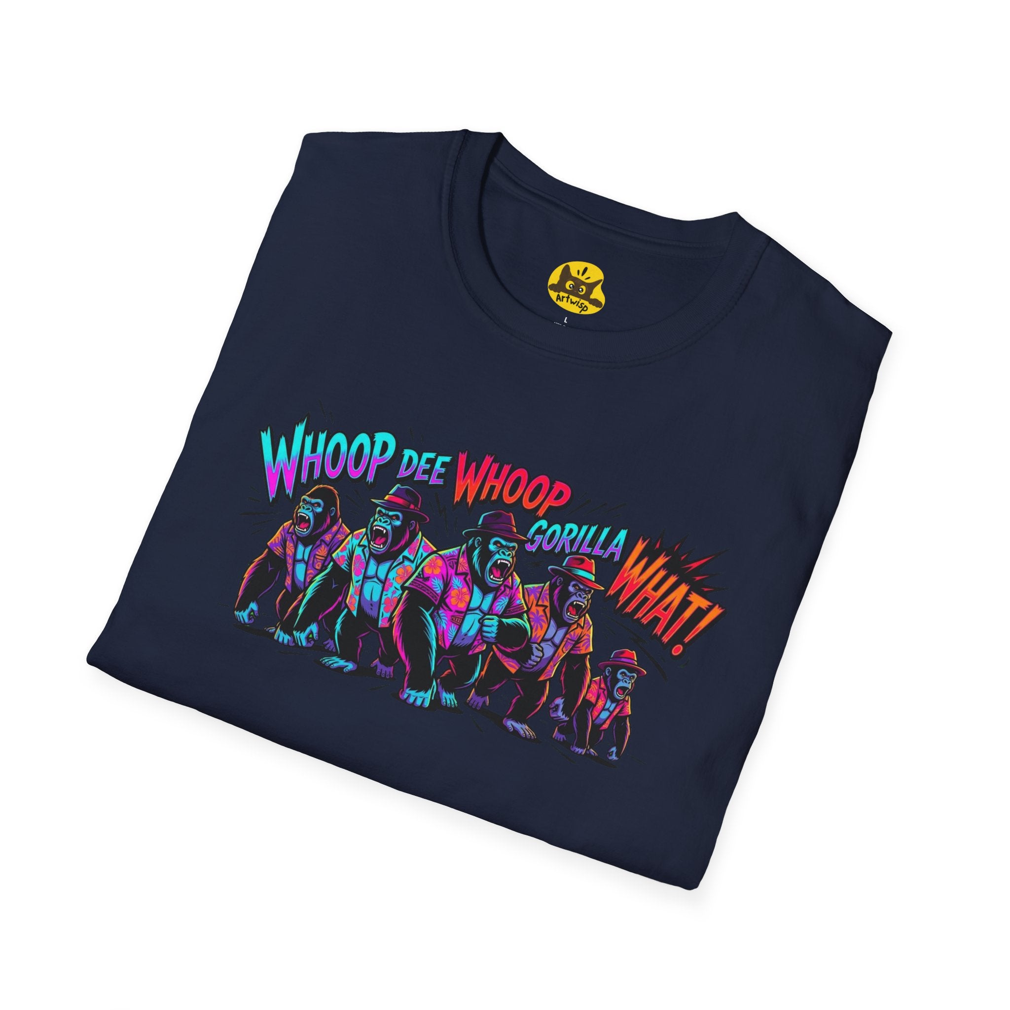 Gorilla Comic Pop Art T-Shirt — "Whoop Dee Whoop Gorilla What!" Graphic Tee