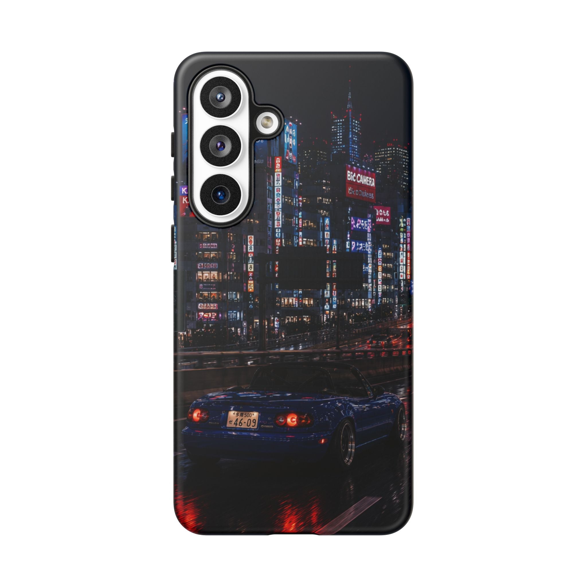 Tokyo Phone Case - Neon City Night Racer (Protective Tough Case)