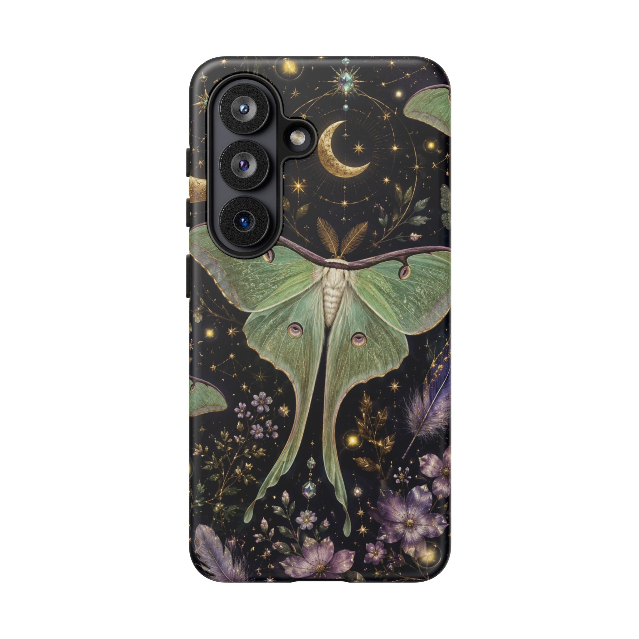 Luna Moth Phone Case — Mystical Moonlight Botanical Tough Case