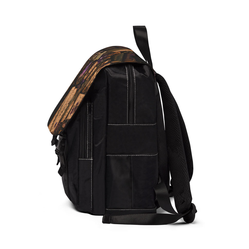 Vintage Apothecary Floral Shoulder Backpack — Botanical Book Design