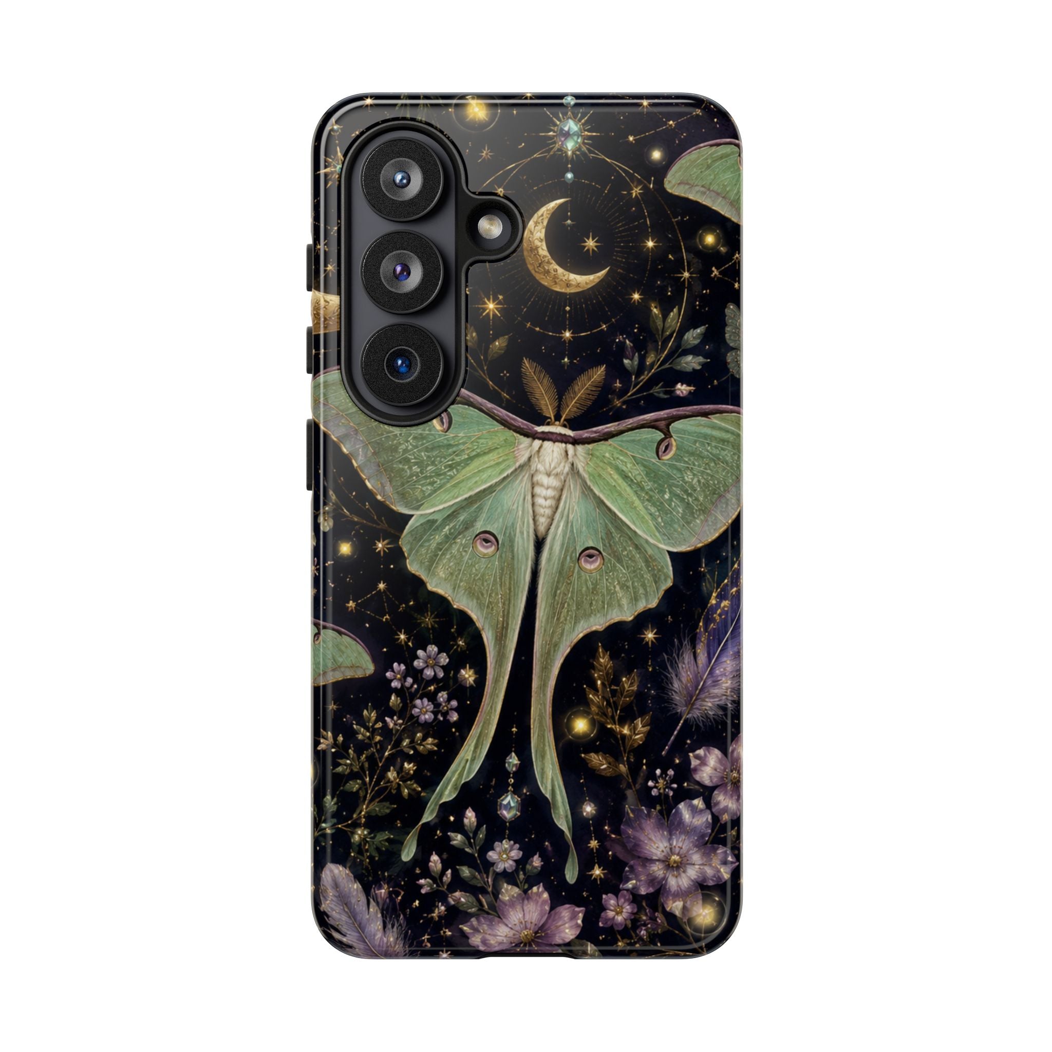 Luna Moth Phone Case — Mystical Moonlight Botanical Tough Case