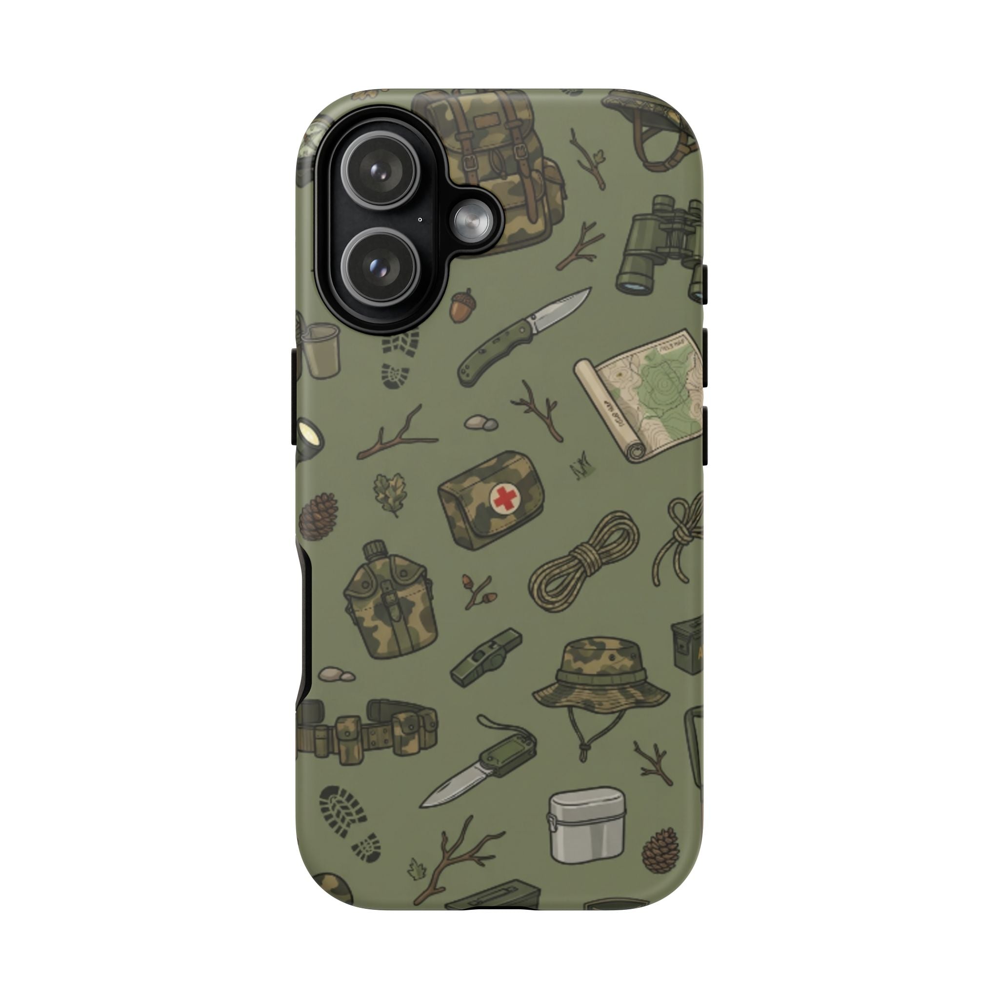 Tactical Gear Phone Case — Military Camping Outdoor Pattern