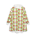 Frogs & Mushrooms Hooded Blanket – Cozy Animal Pattern Throw Hoodie for Kids & Adults