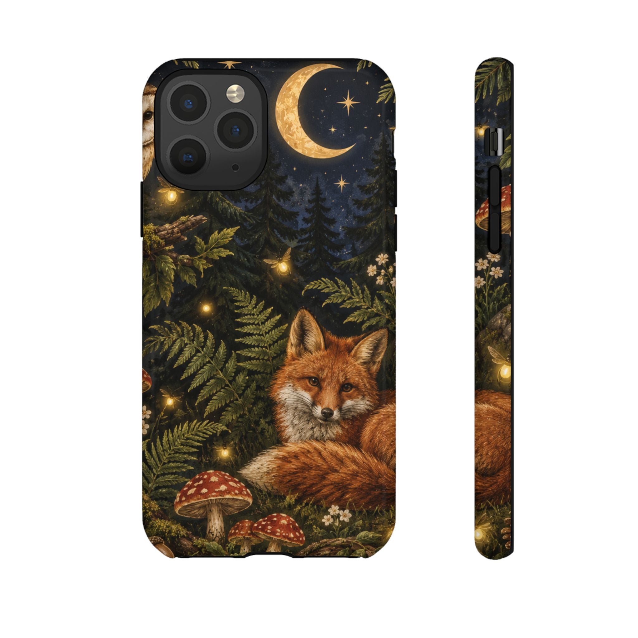 Fox Forest Tough Phone Case — Moonlit Woodland Protective Phone Cover