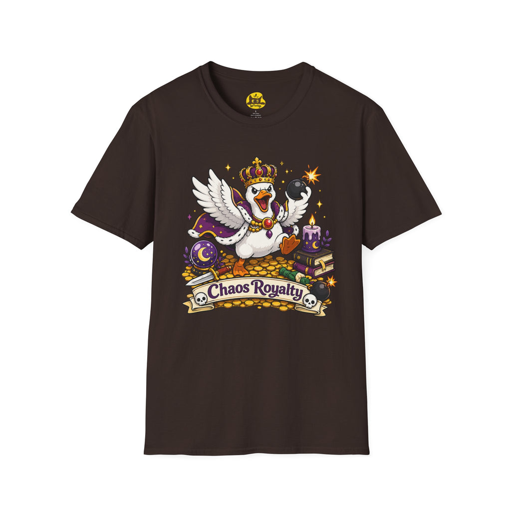 Chaos Royalty T-Shirt — Cute Crowned Goose Tee
