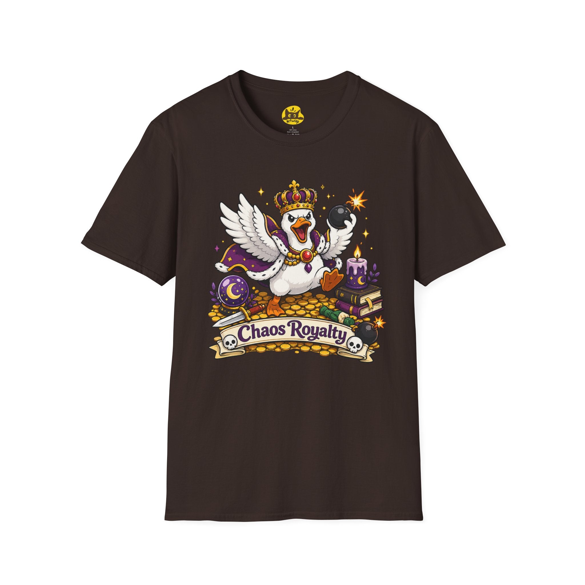Chaos Royalty T-Shirt — Cute Crowned Goose Tee