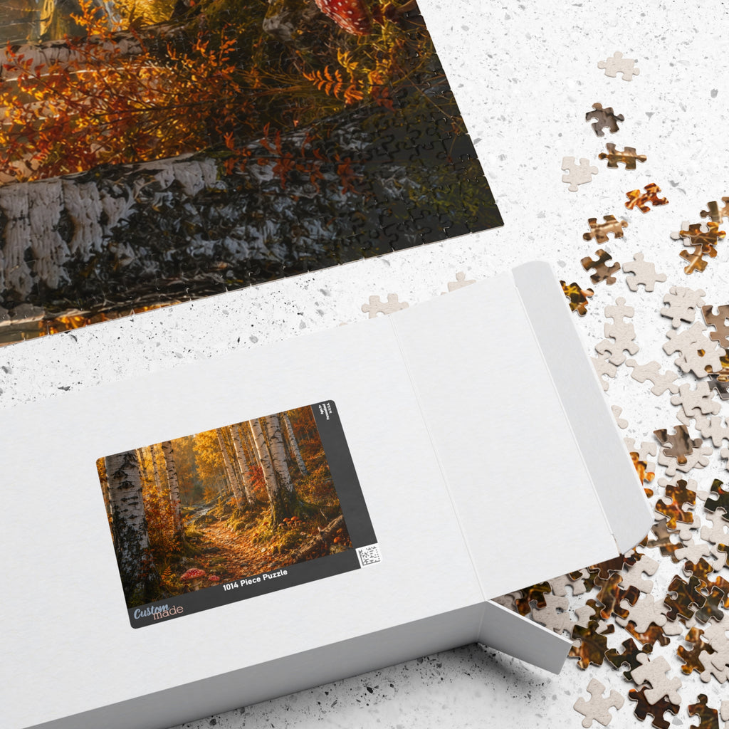 Autumn Birch Forest Puzzle — Scenic Woodland Jigsaw (110/252/520/1014 pcs)