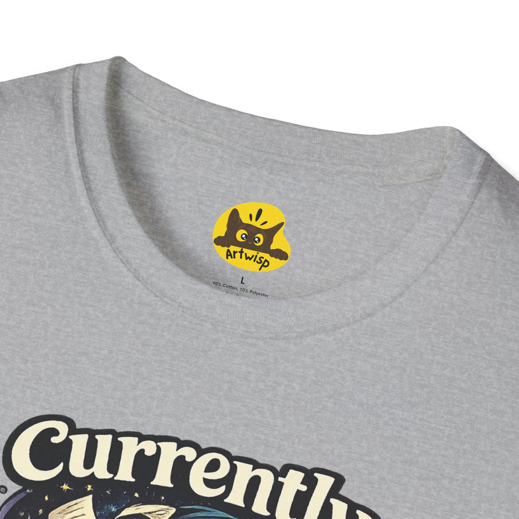 "Currently Elsewhere" Cosmic Reader Graphic Tee Gift T-Shirt