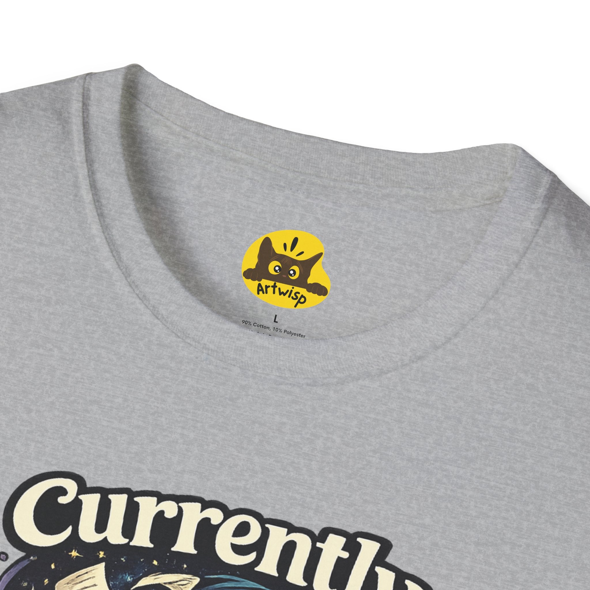 "Currently Elsewhere" Cosmic Reader Graphic Tee Gift T-Shirt