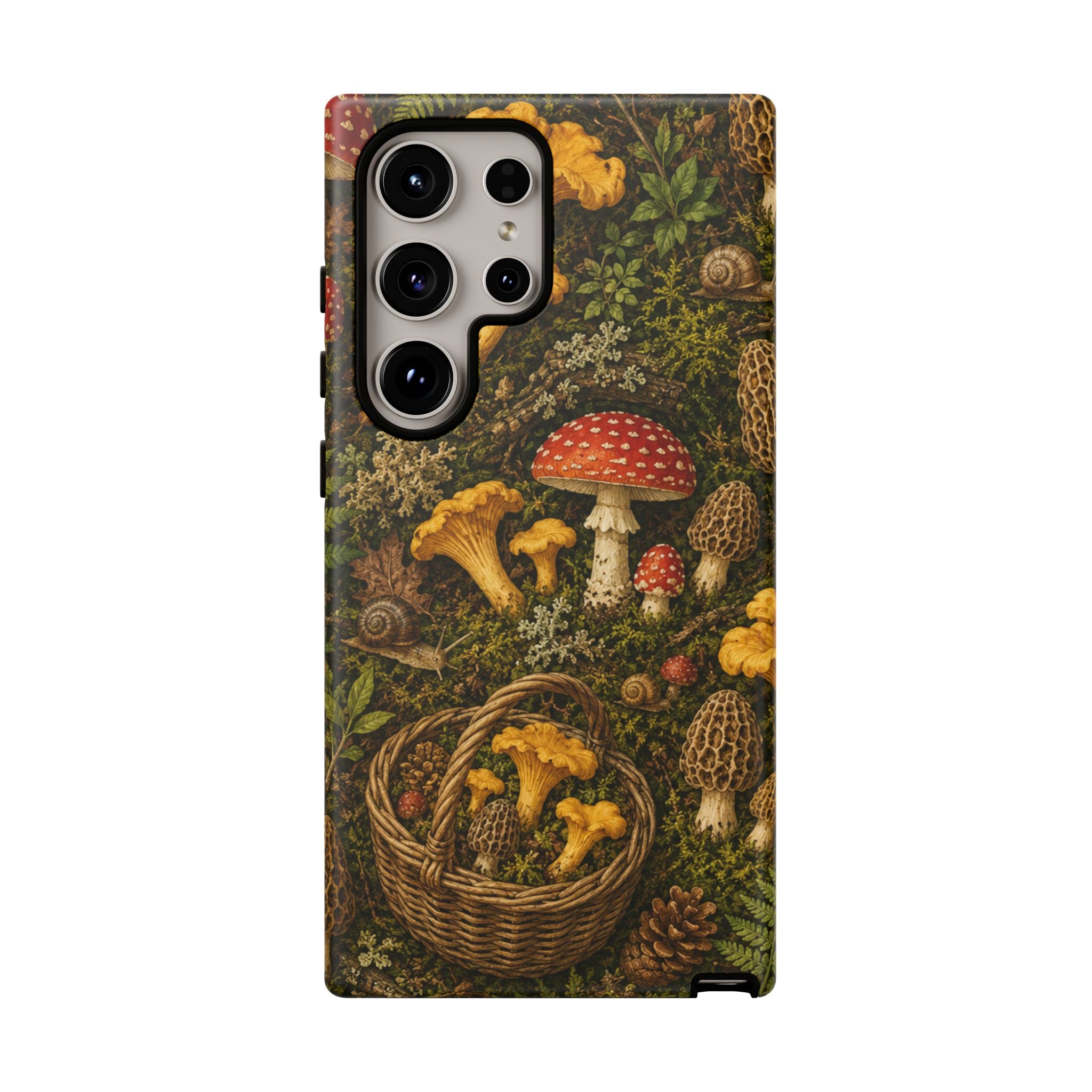 Mushroom Forage Phone Case — Vintage Forest Wild Mushroom Pattern