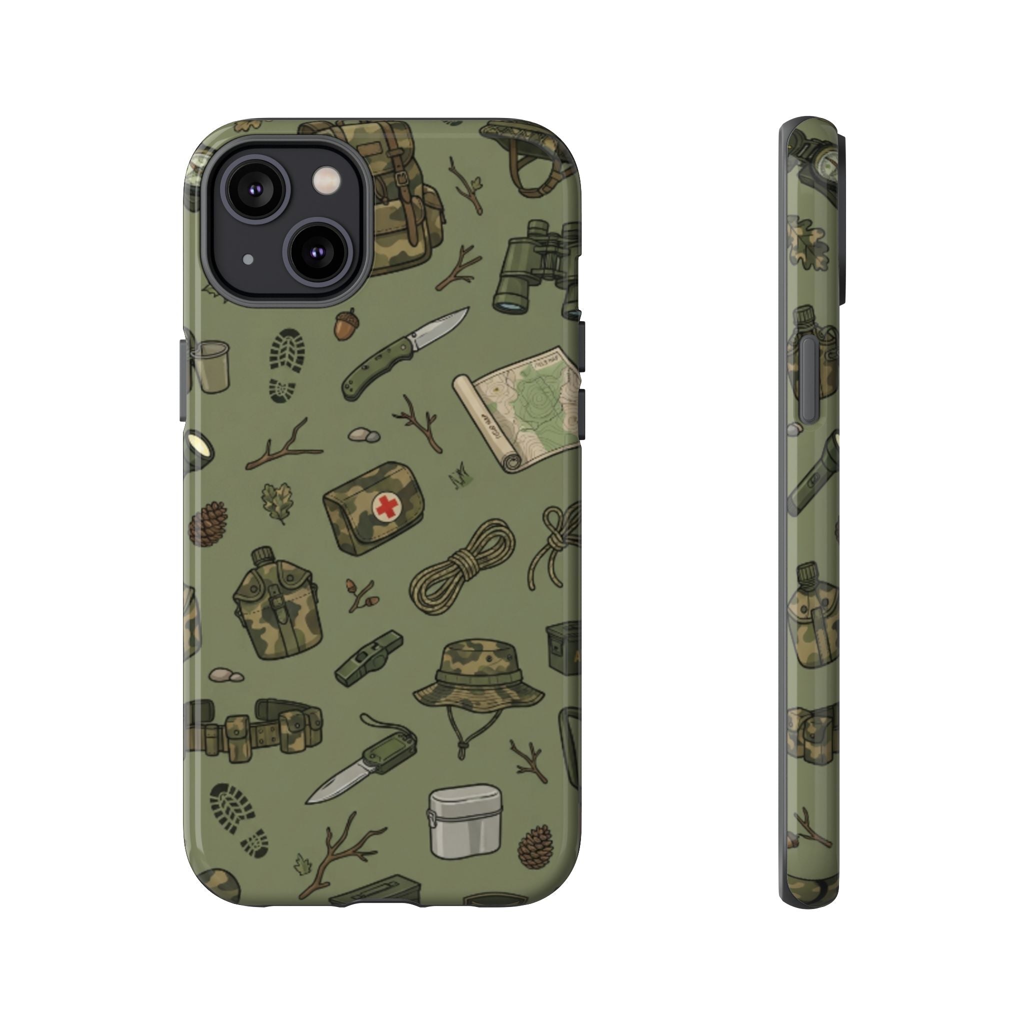 Tactical Gear Phone Case — Military Camping Outdoor Pattern