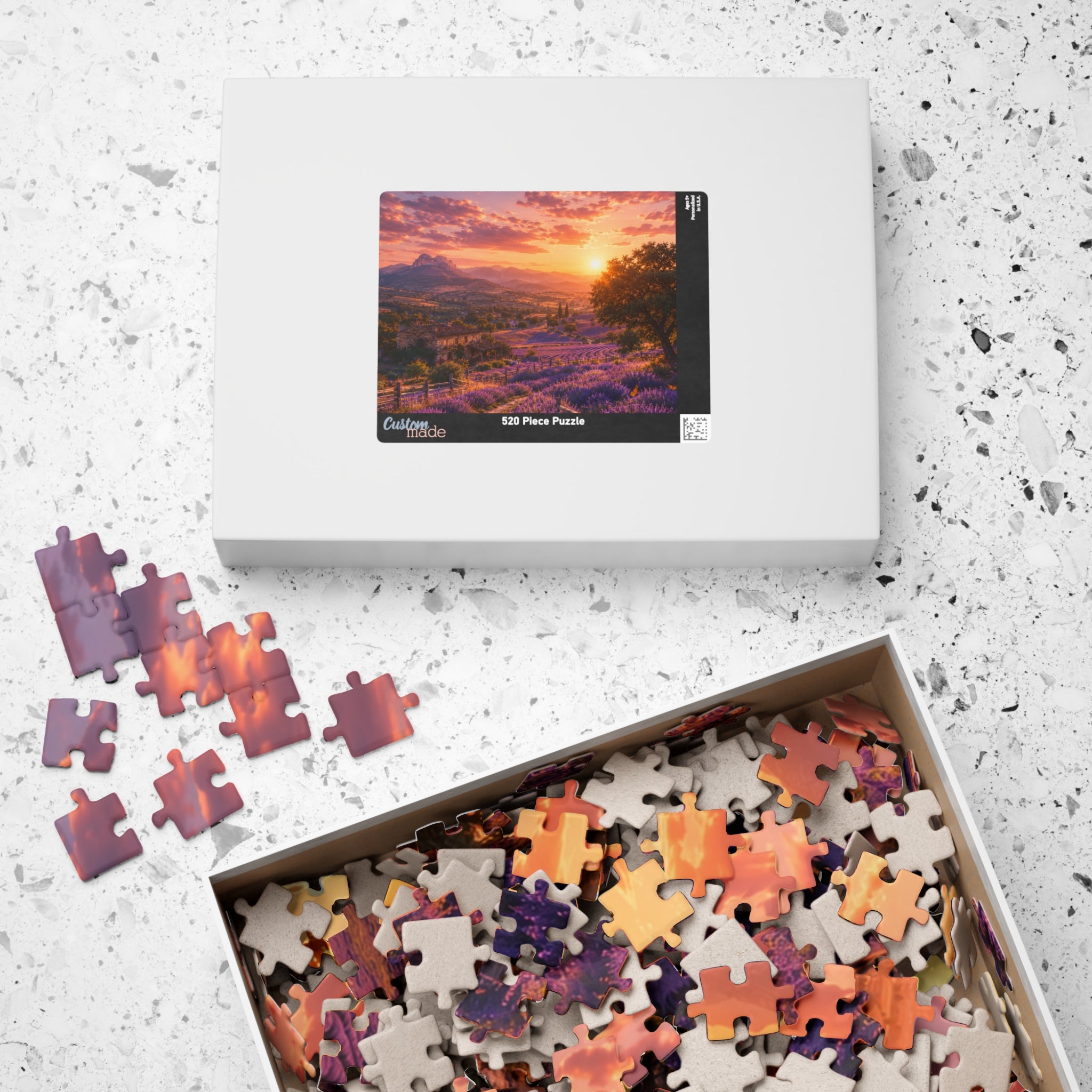 Lavender Sunset Puzzle — Scenic Landscape Jigsaw (110–1014 Pieces)