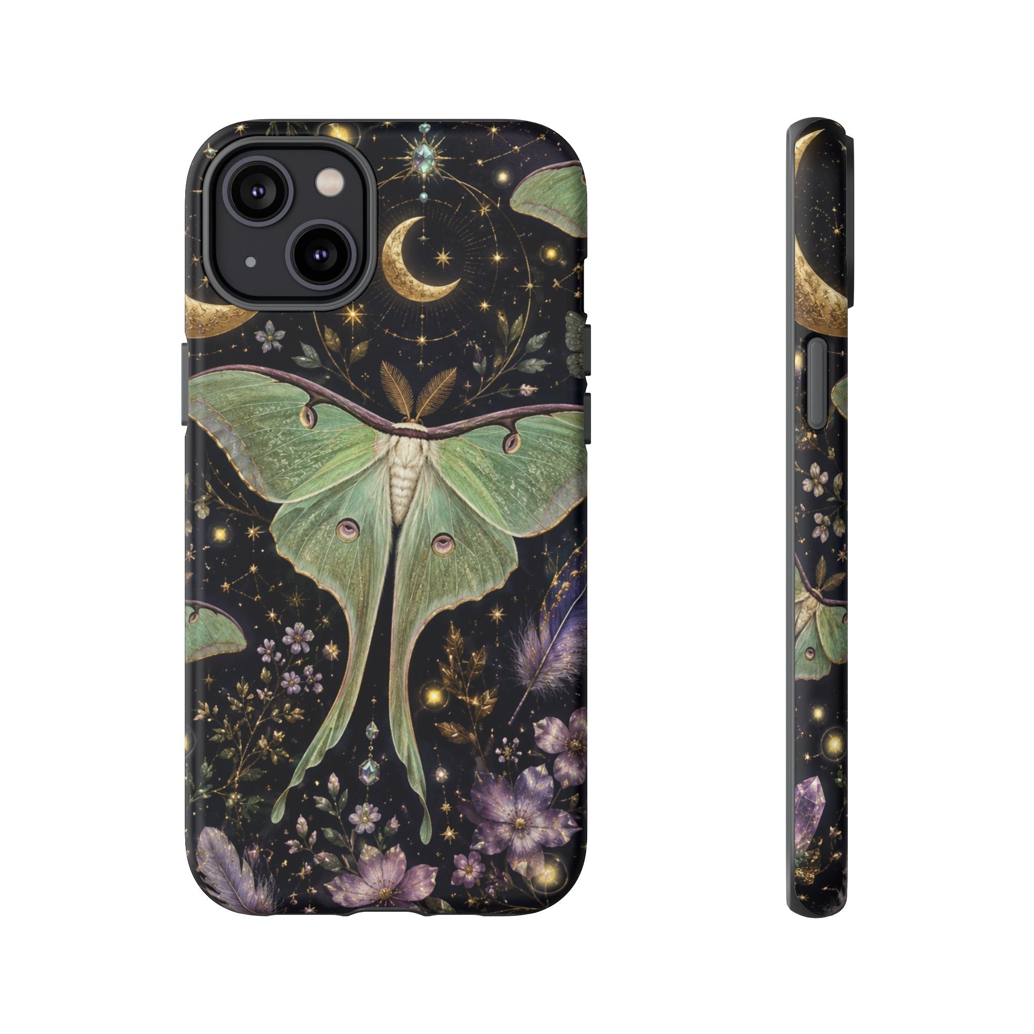 Luna Moth Phone Case — Mystical Moonlight Botanical Tough Case