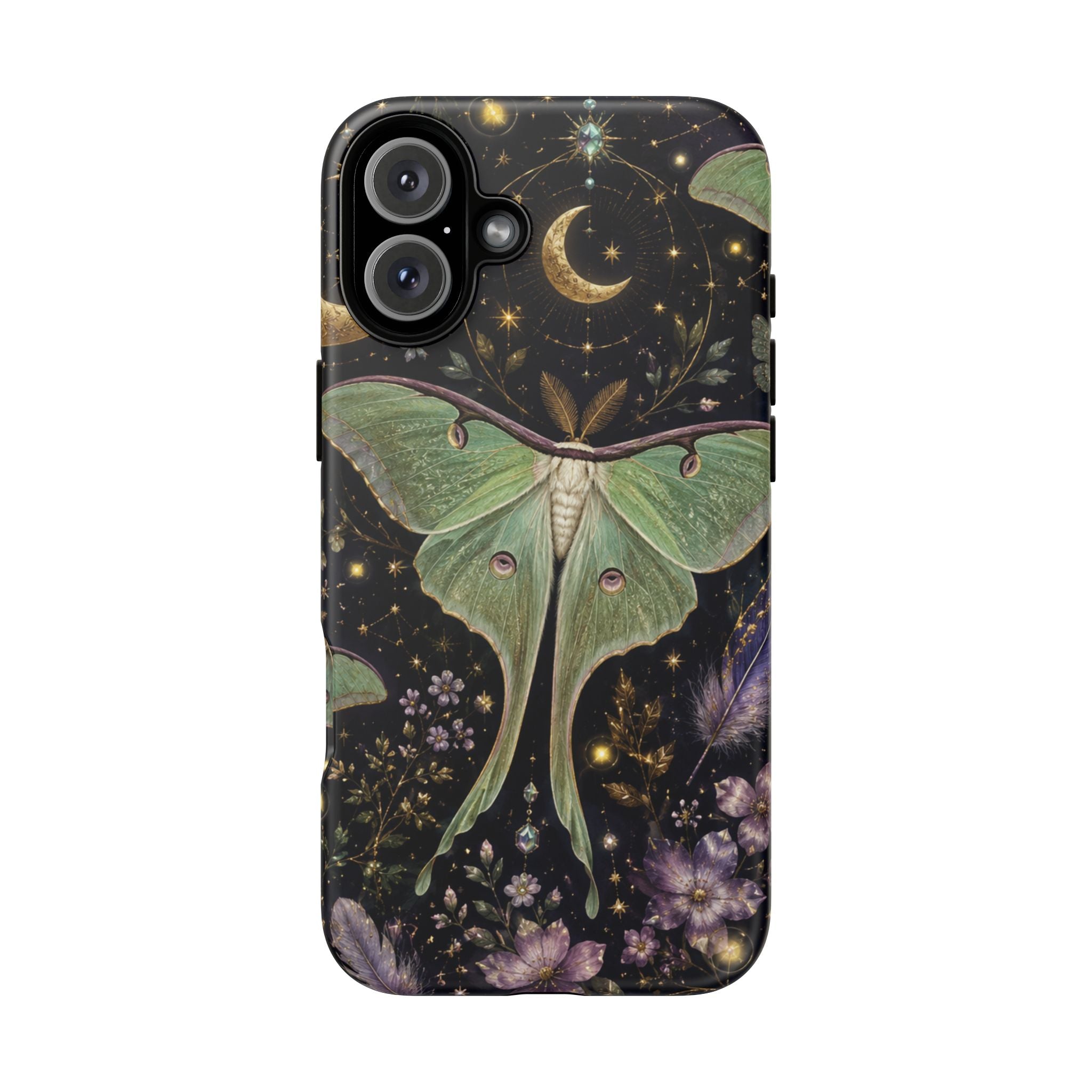 Luna Moth Phone Case — Mystical Moonlight Botanical Tough Case