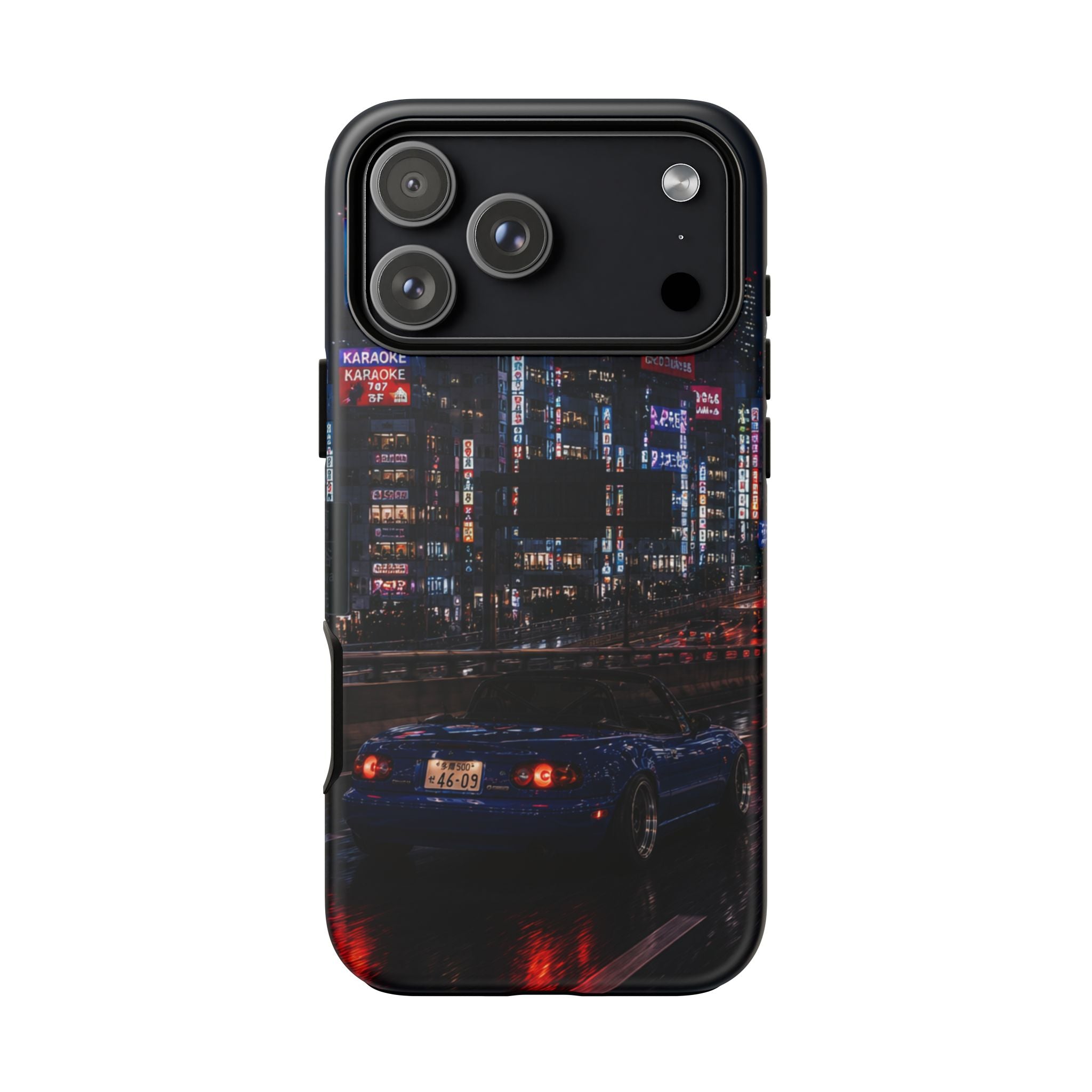 Tokyo Phone Case - Neon City Night Racer (Protective Tough Case)