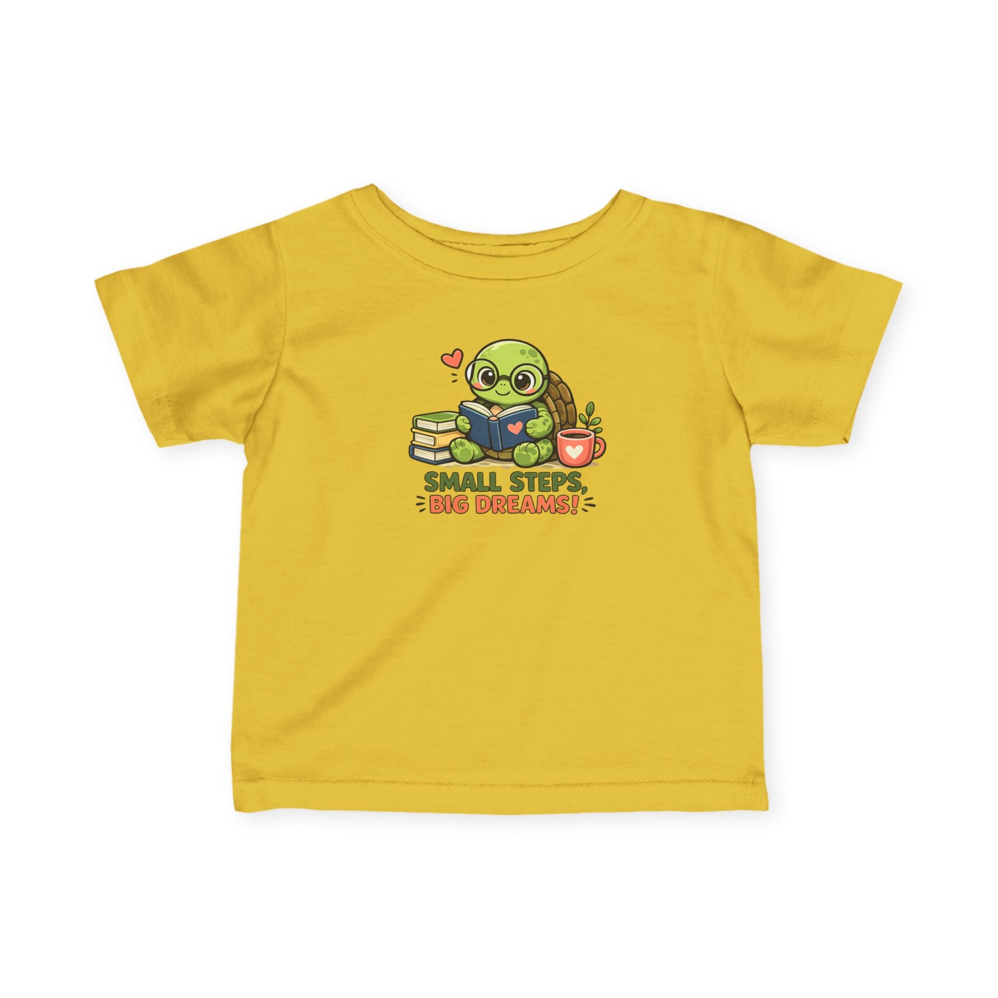 Infant Tee — Cute Turtle "Small Steps, Big Dreams" Baby Gift Shirt