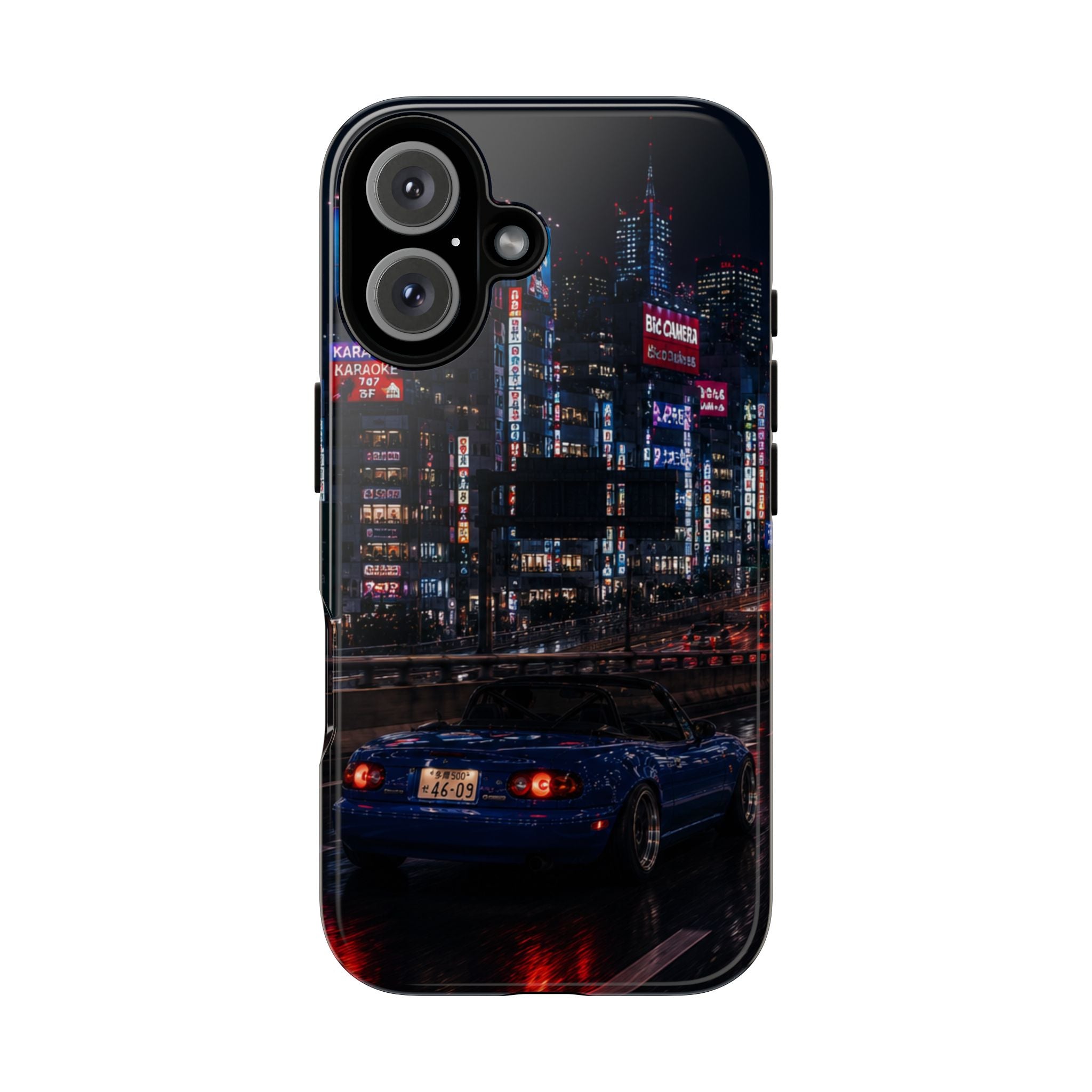 Tokyo Phone Case - Neon City Night Racer (Protective Tough Case)