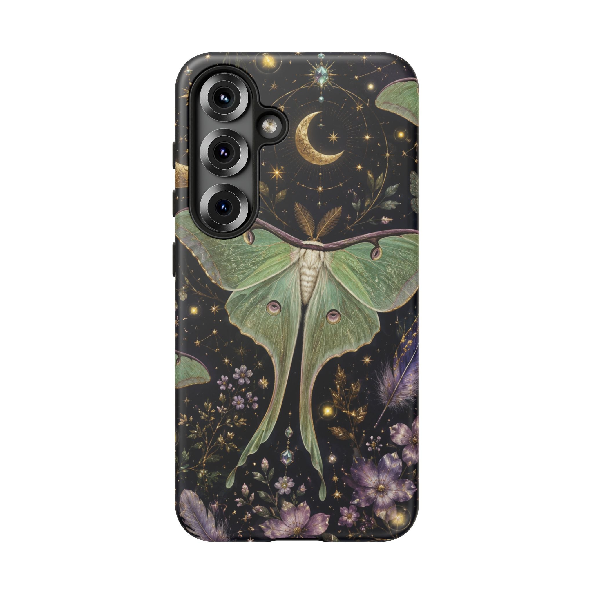 Luna Moth Phone Case — Mystical Moonlight Botanical Tough Case