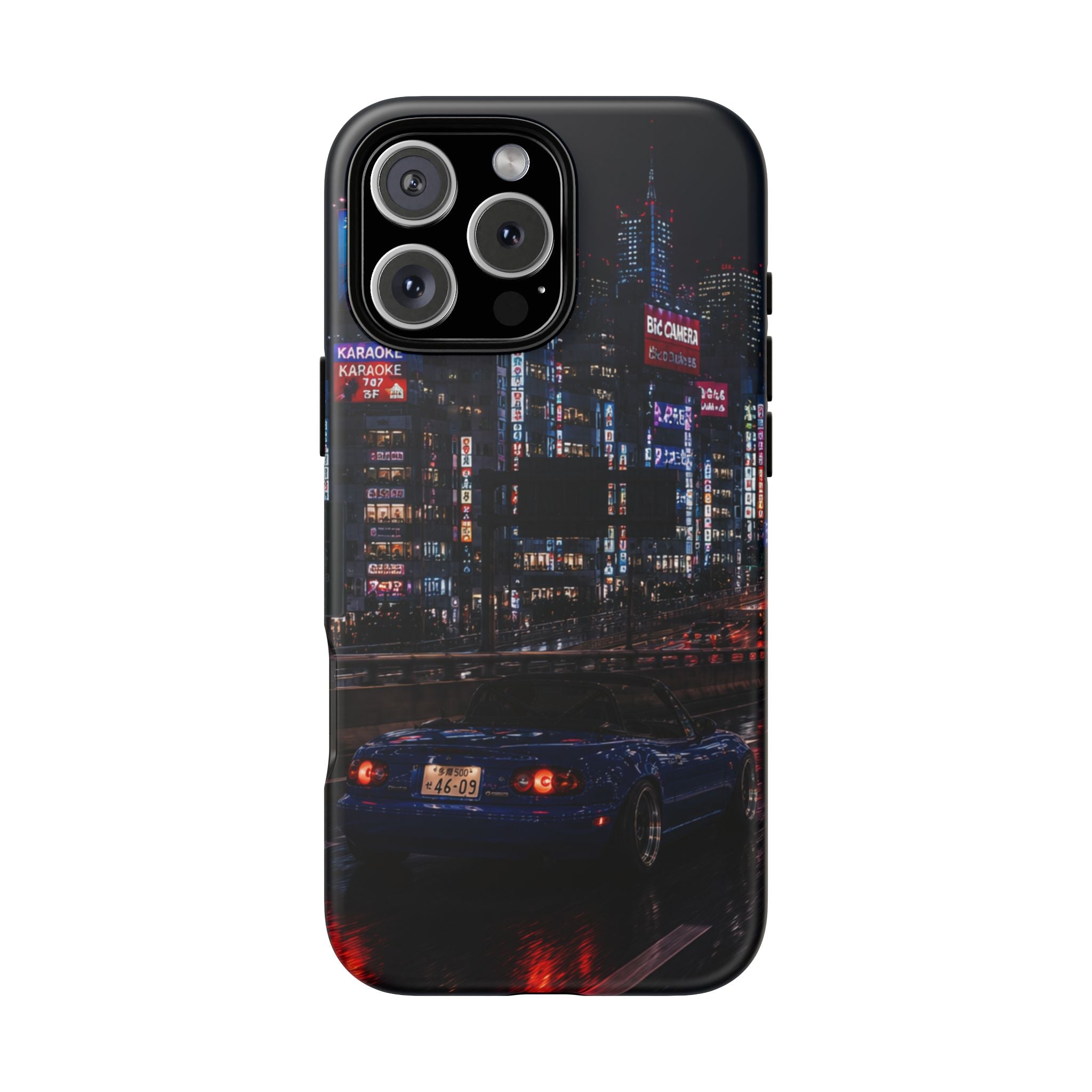 Tokyo Phone Case - Neon City Night Racer (Protective Tough Case)