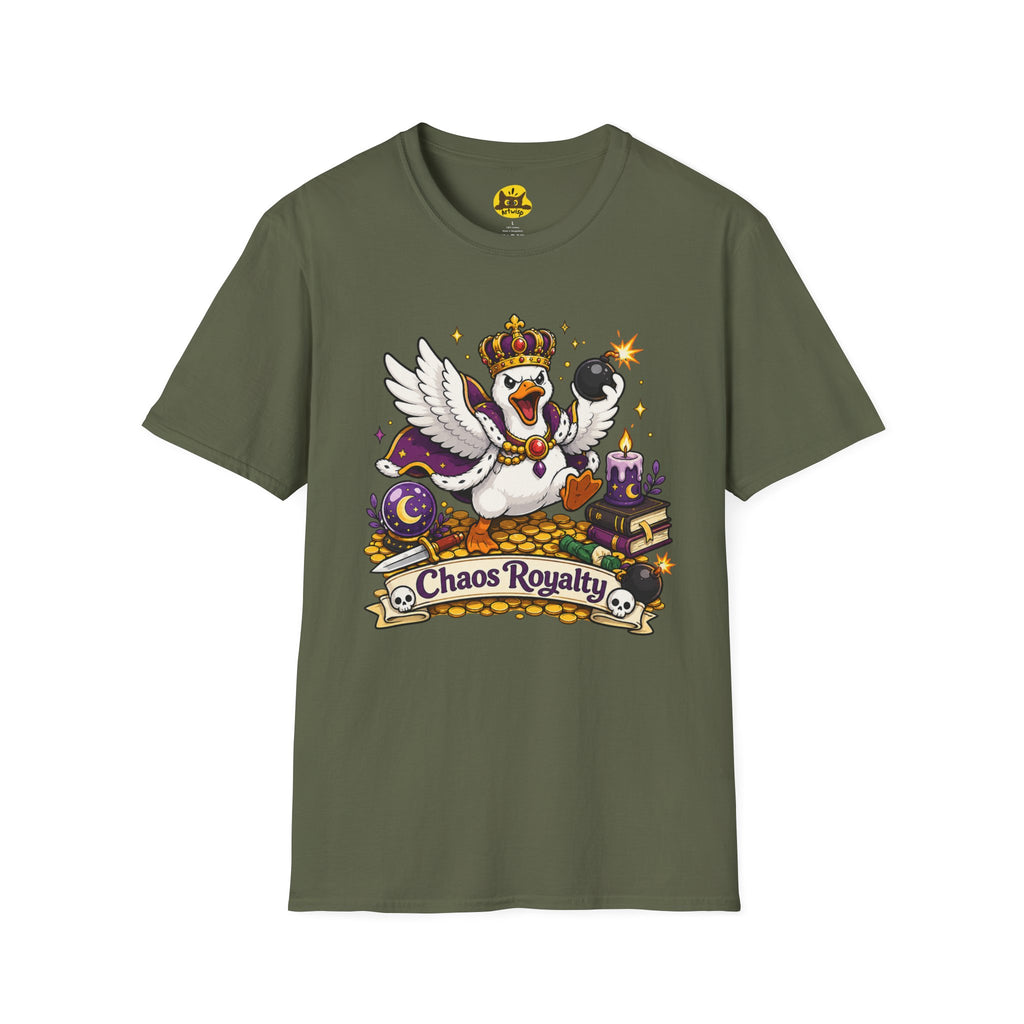 Chaos Royalty T-Shirt — Cute Crowned Goose Tee