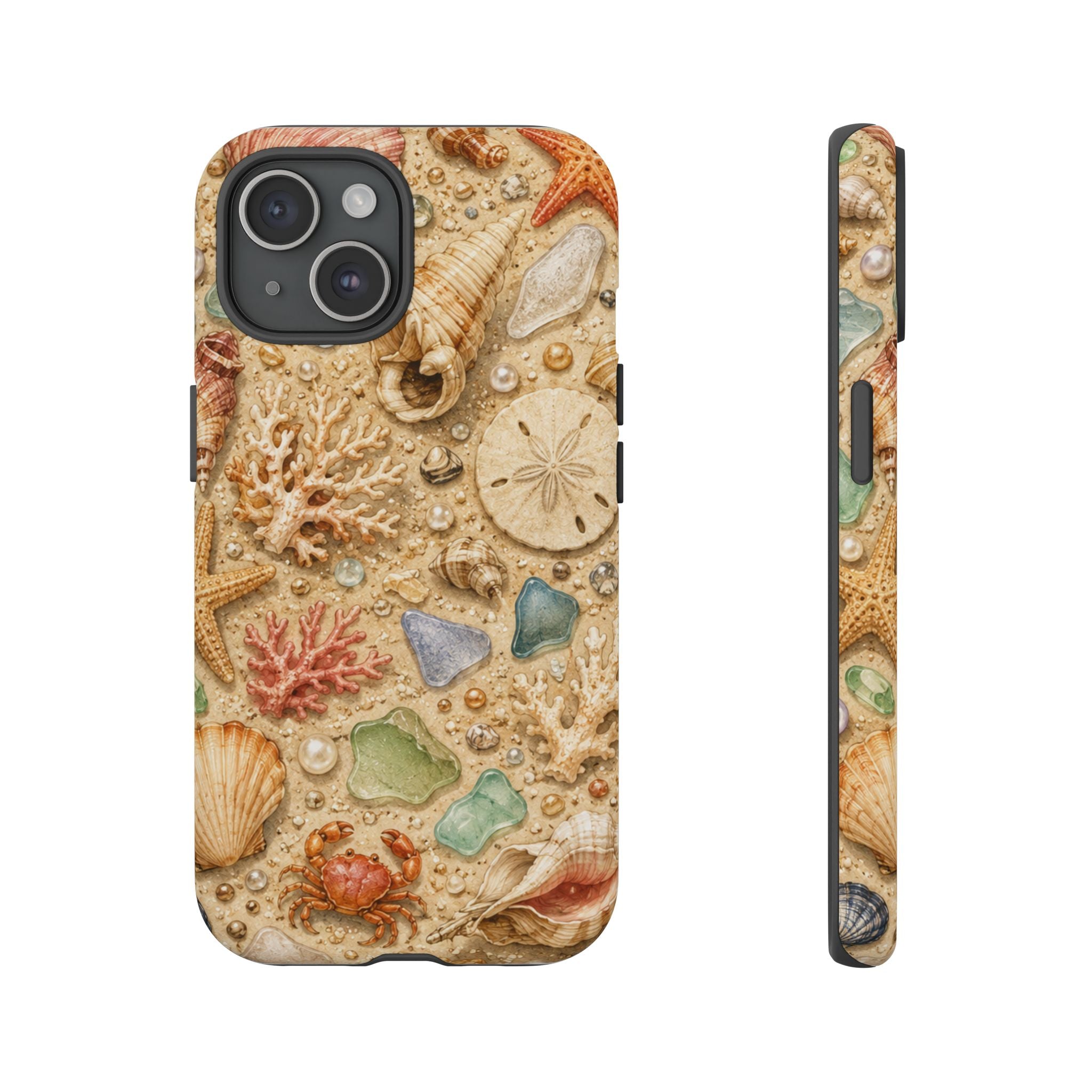 Beach Shells Phone Case — Seashell, Starfish & Sea Glass Coastal Design