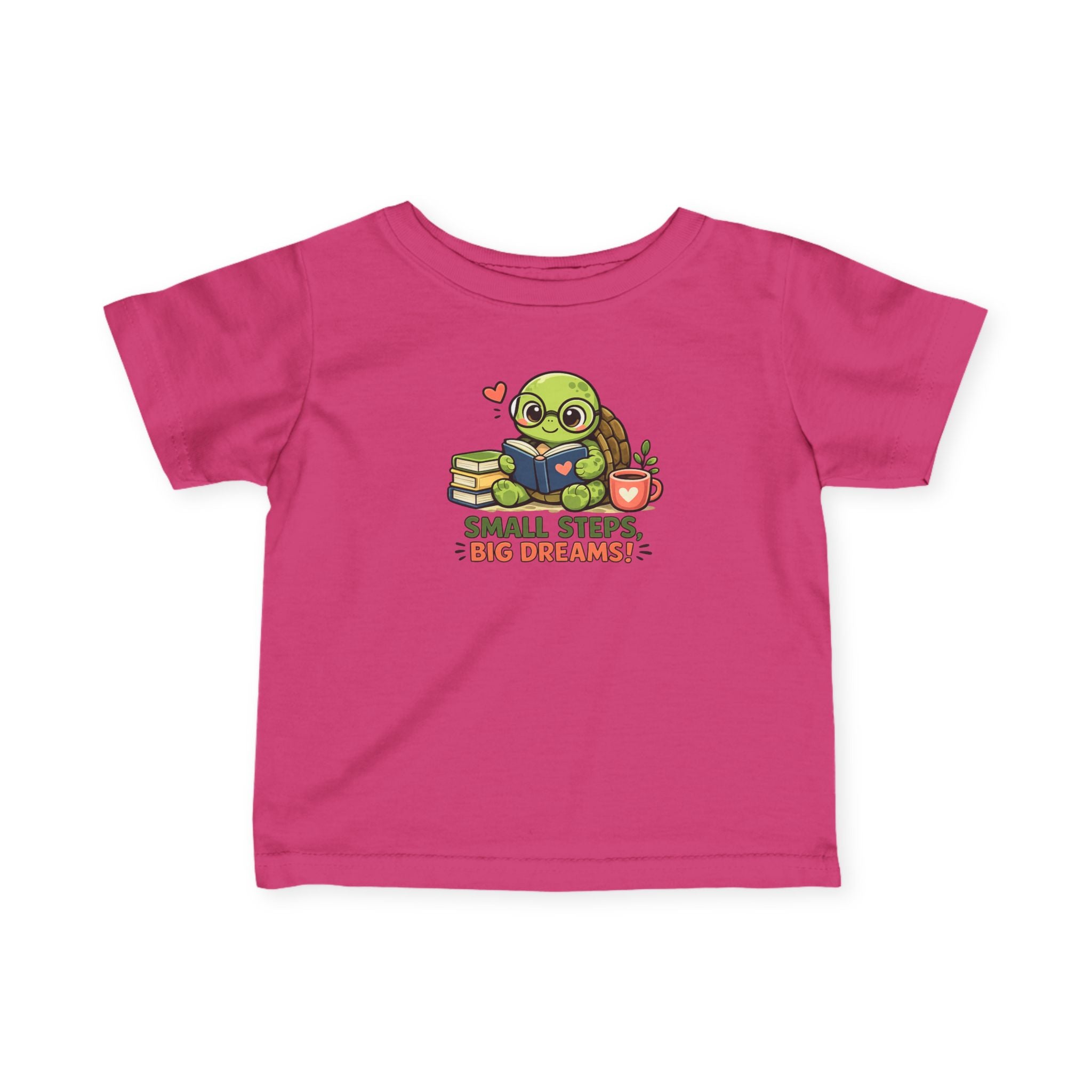 Infant Tee — Cute Turtle "Small Steps, Big Dreams" Baby Gift Shirt