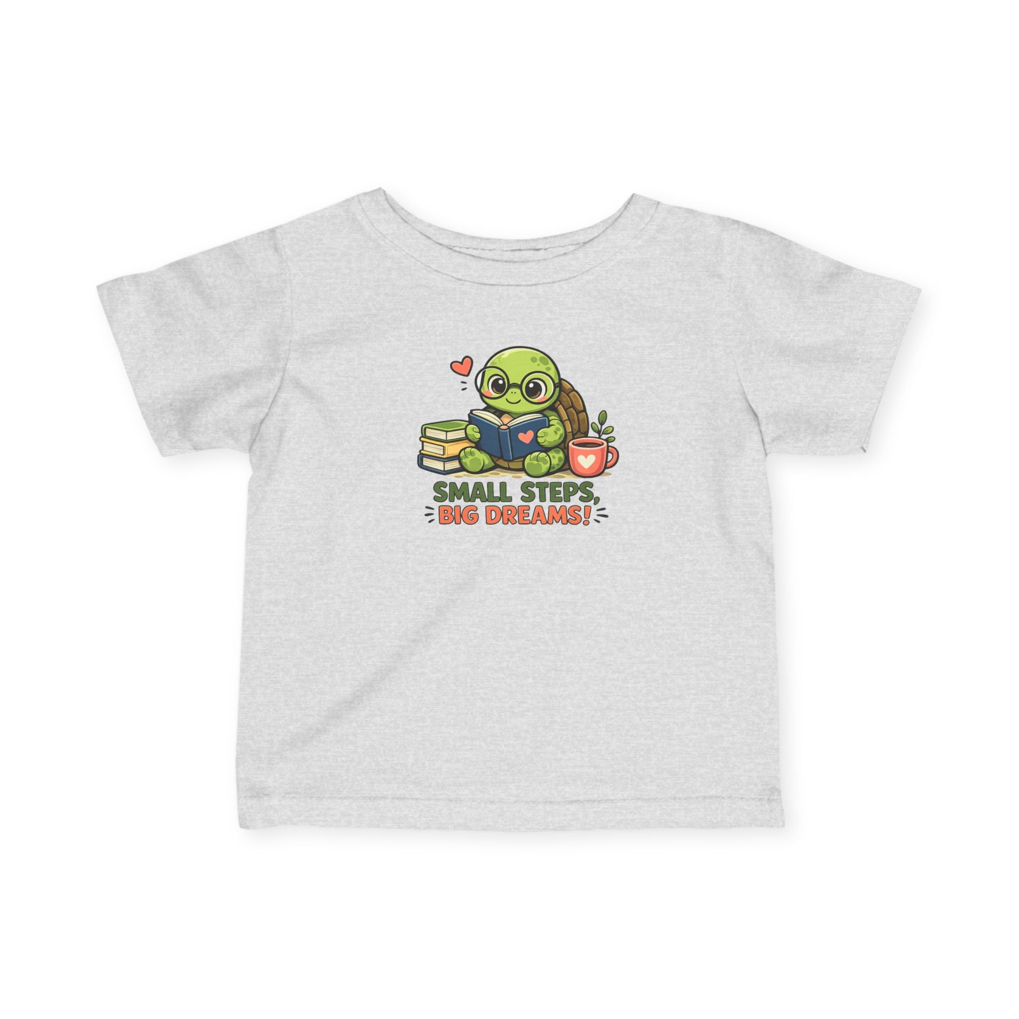 Infant Tee — Cute Turtle "Small Steps, Big Dreams" Baby Gift Shirt