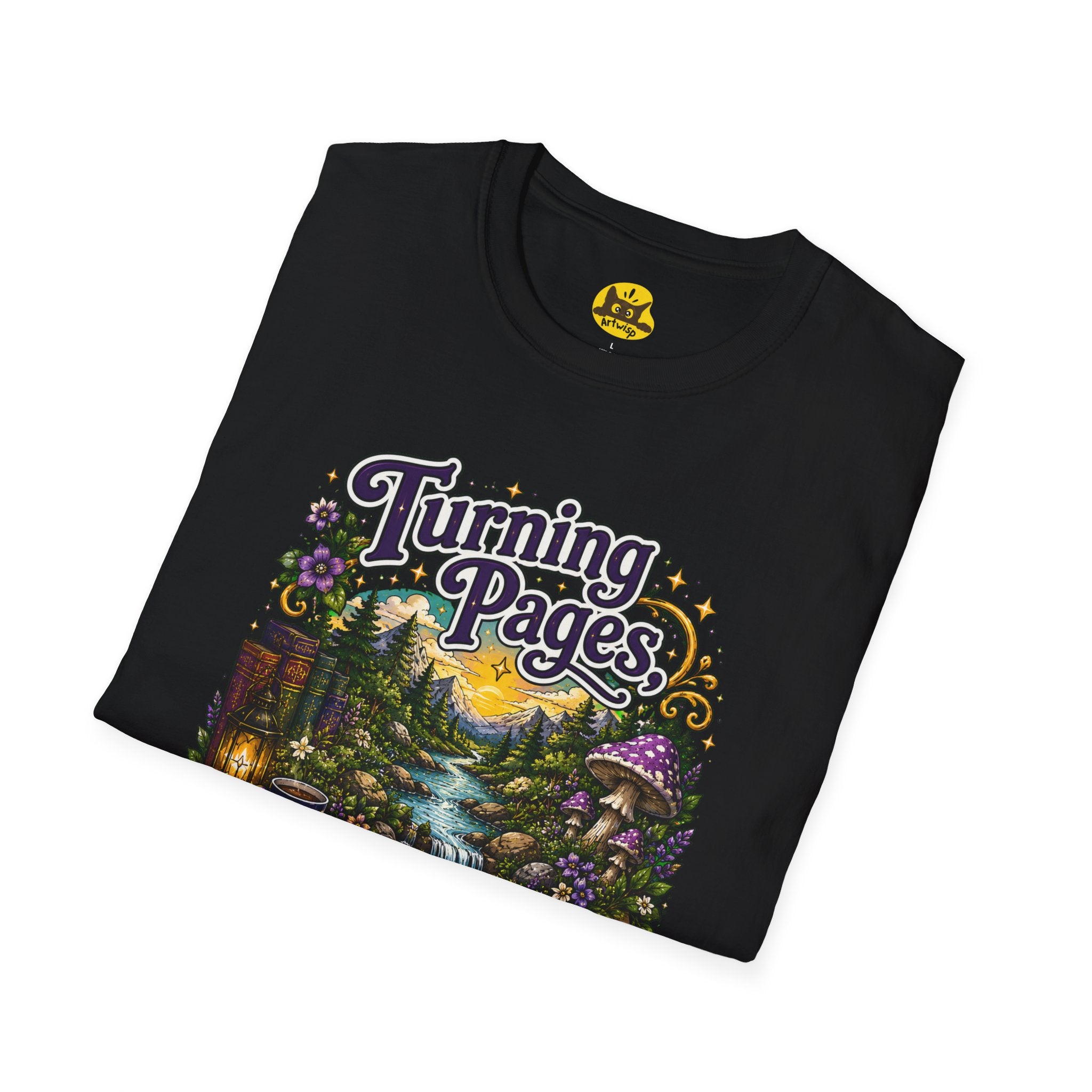 Turning Pages T‑Shirt — "Turning Pages, Finding Peace" Booklover Tee