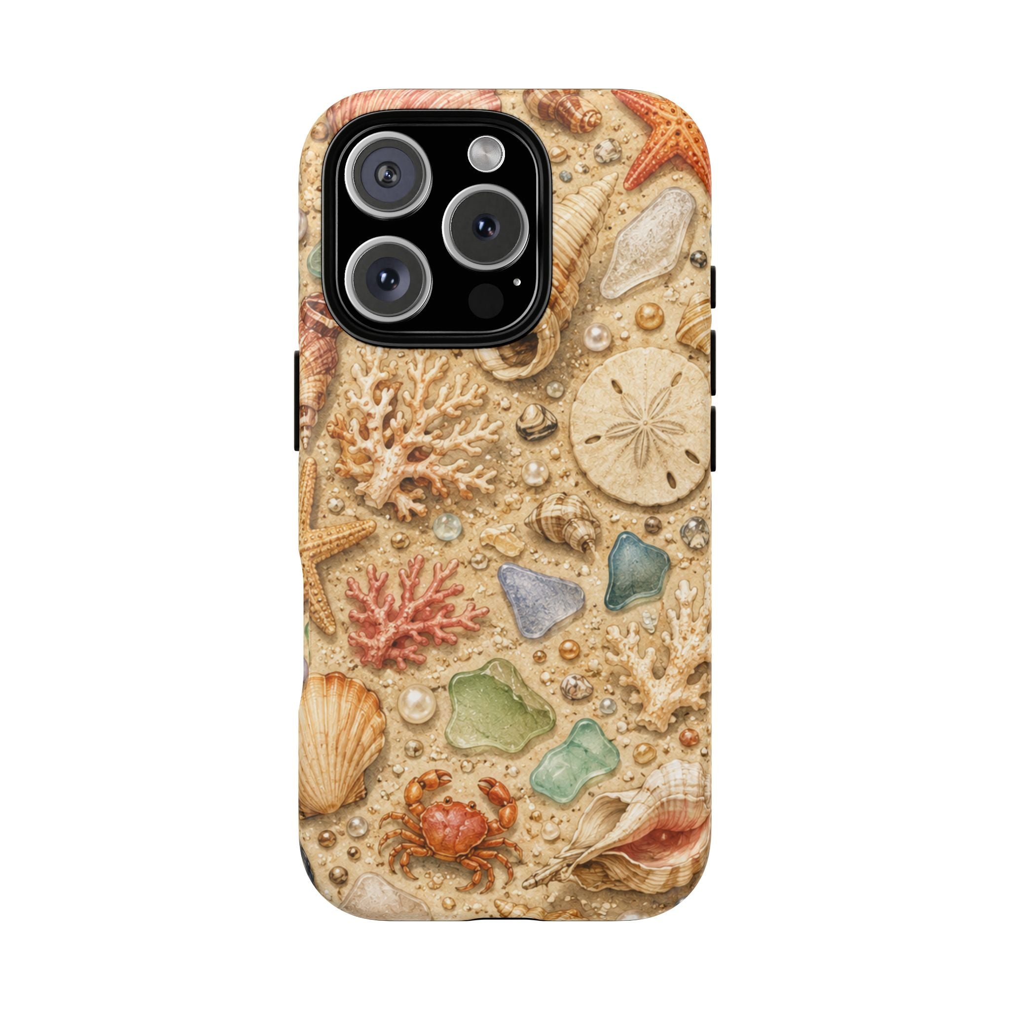 Beach Shells Phone Case — Seashell, Starfish & Sea Glass Coastal Design