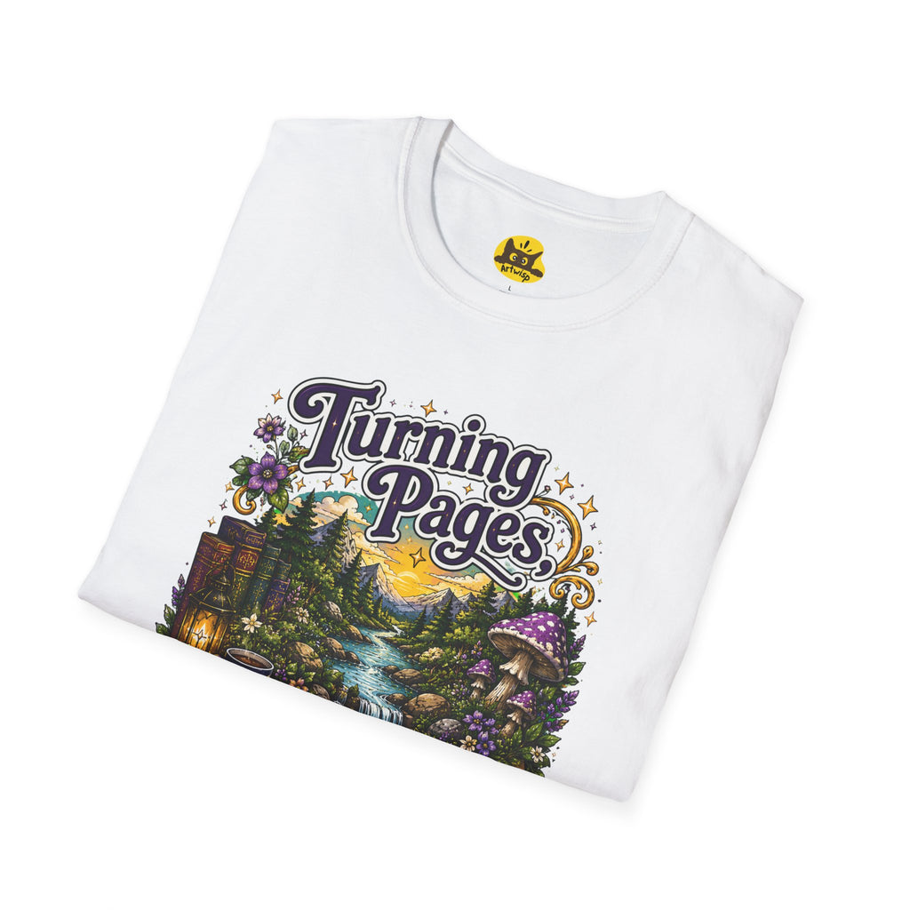 Turning Pages T‑Shirt — "Turning Pages, Finding Peace" Booklover Tee