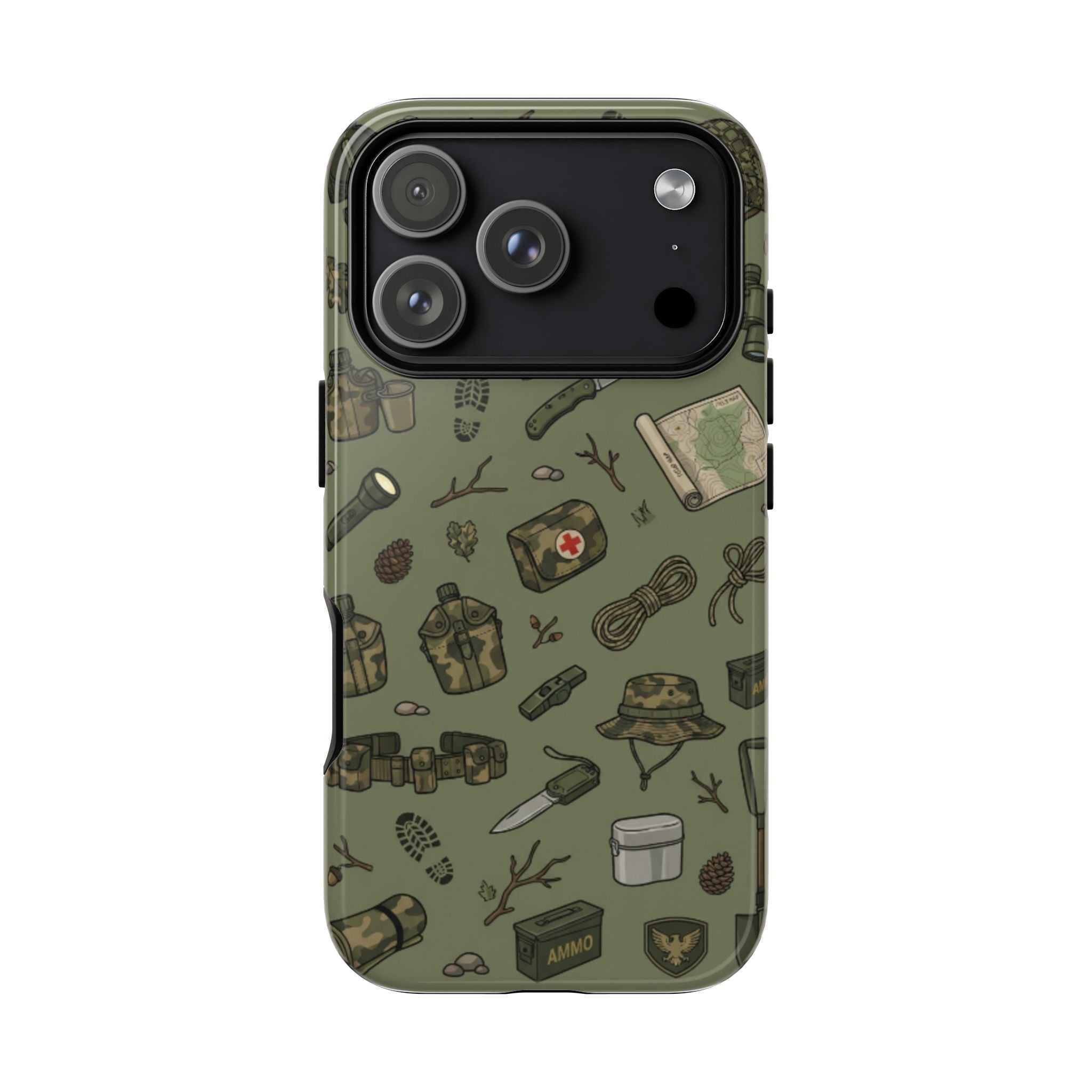 Tactical Gear Phone Case — Military Camping Outdoor Pattern