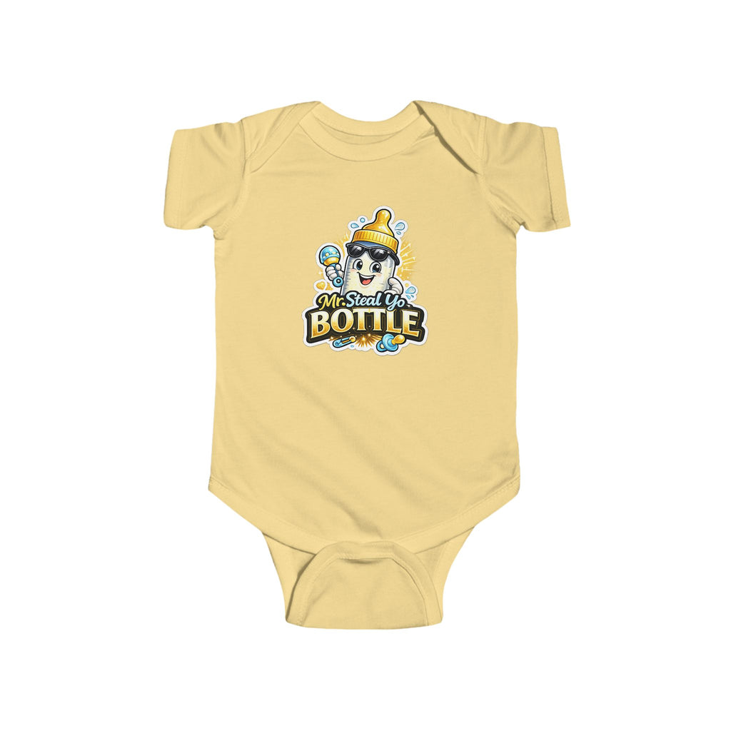 'Mr. Steal Yo Bottle' Baby Onesie | Funny Cute Infant
