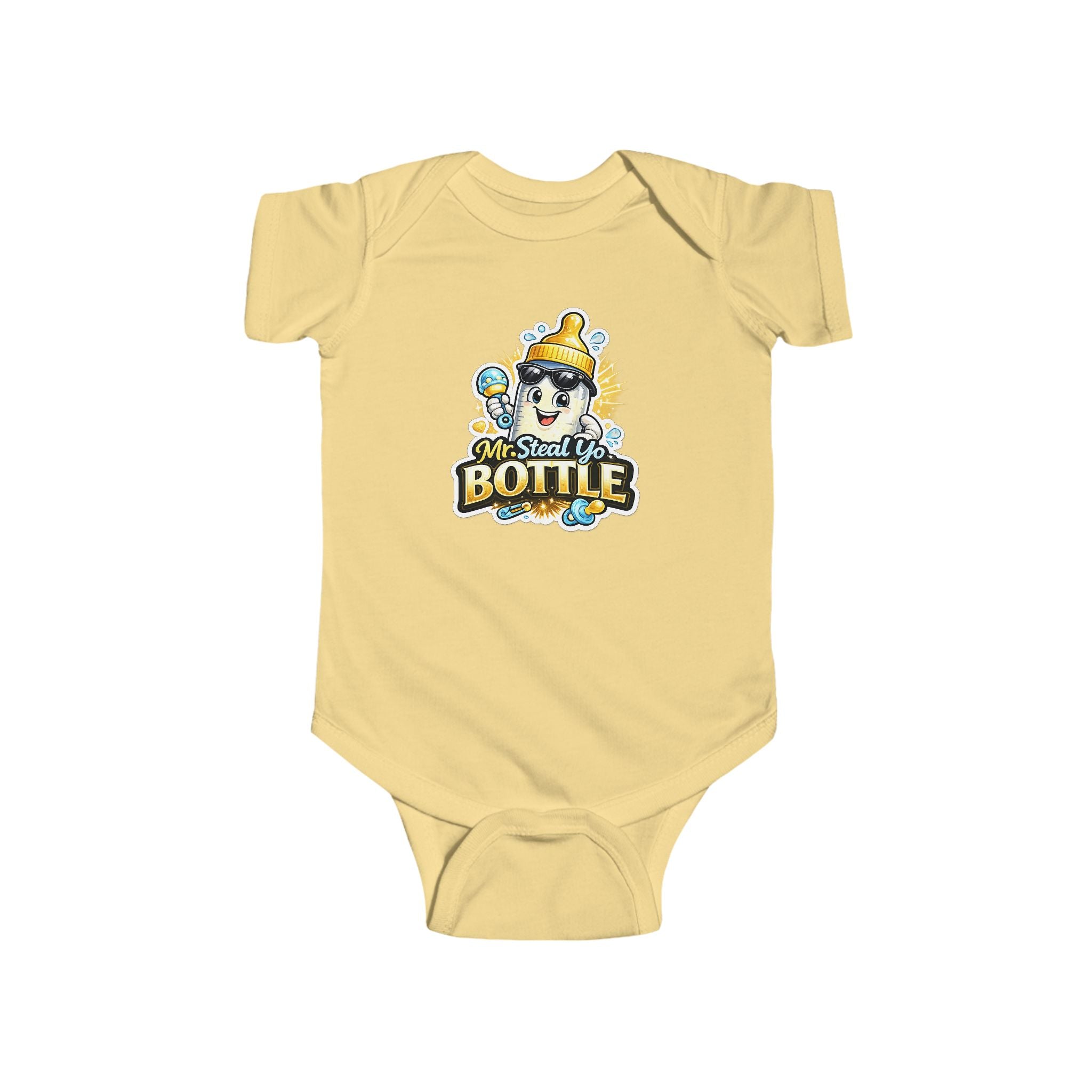'Mr. Steal Yo Bottle' Baby Onesie | Funny Cute Infant