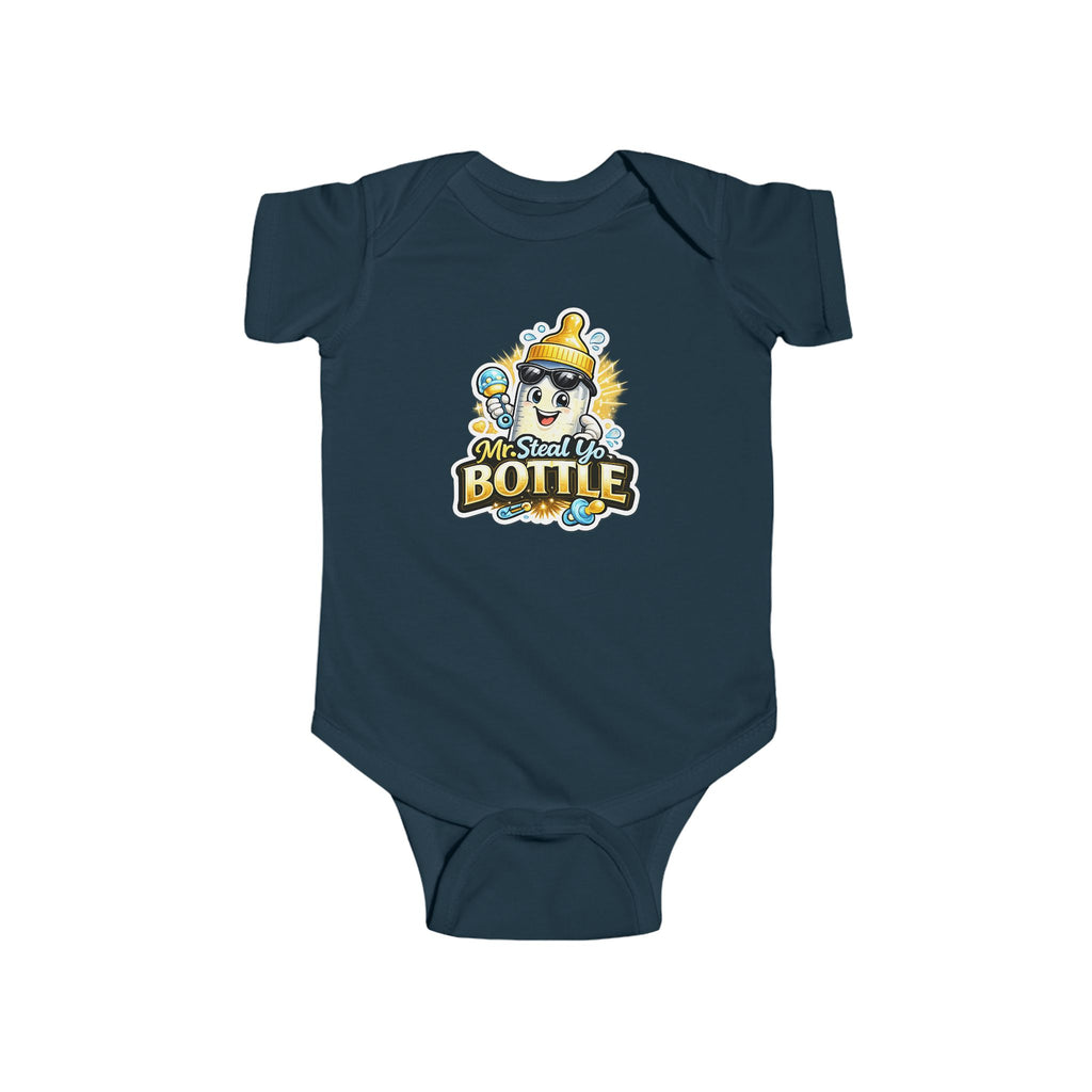 'Mr. Steal Yo Bottle' Baby Onesie | Funny Cute Infant