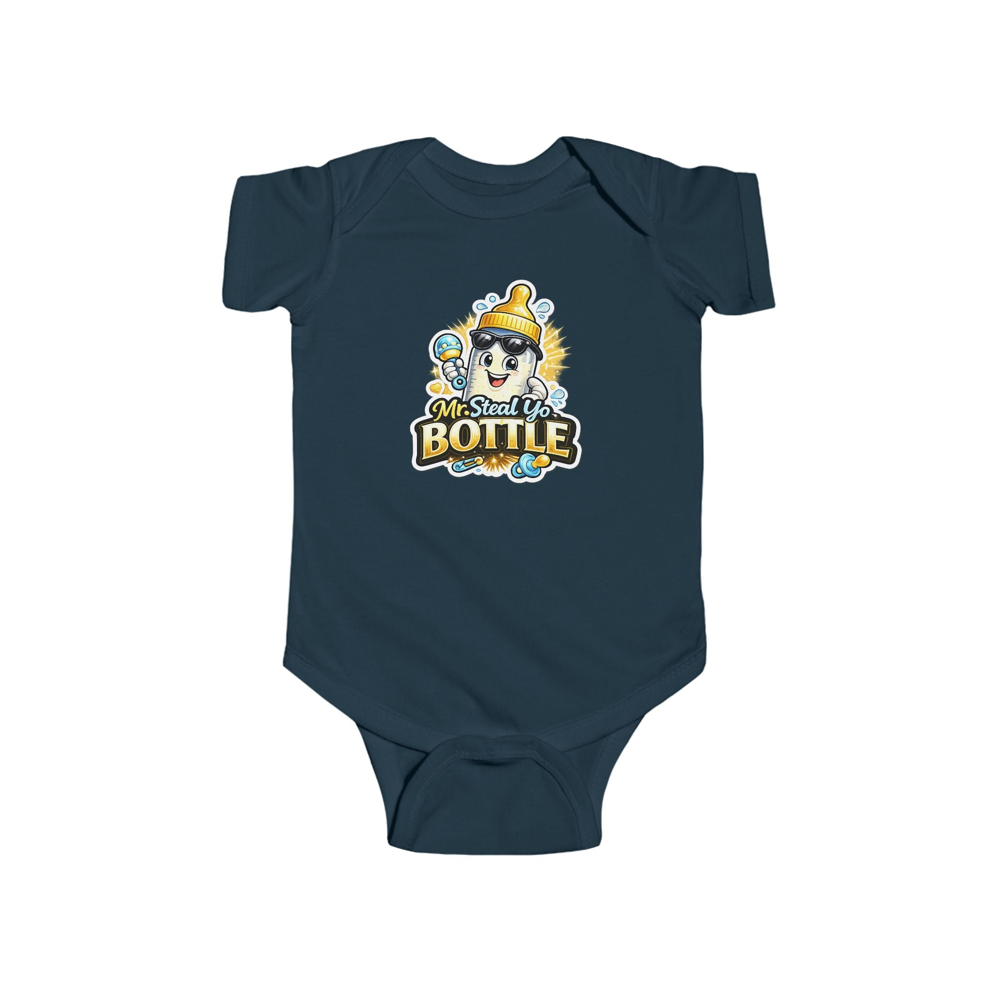 'Mr. Steal Yo Bottle' Baby Onesie | Funny Cute Infant