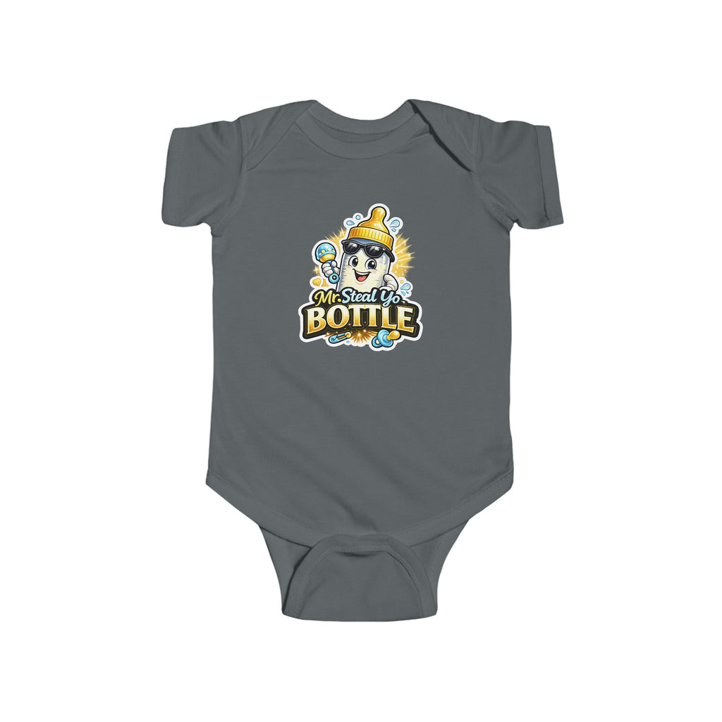 'Mr. Steal Yo Bottle' Baby Onesie | Funny Cute Infant