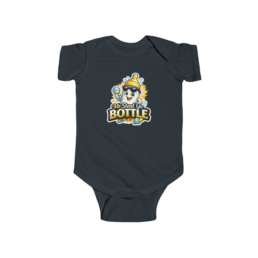 'Mr. Steal Yo Bottle' Baby Onesie | Funny Cute Infant