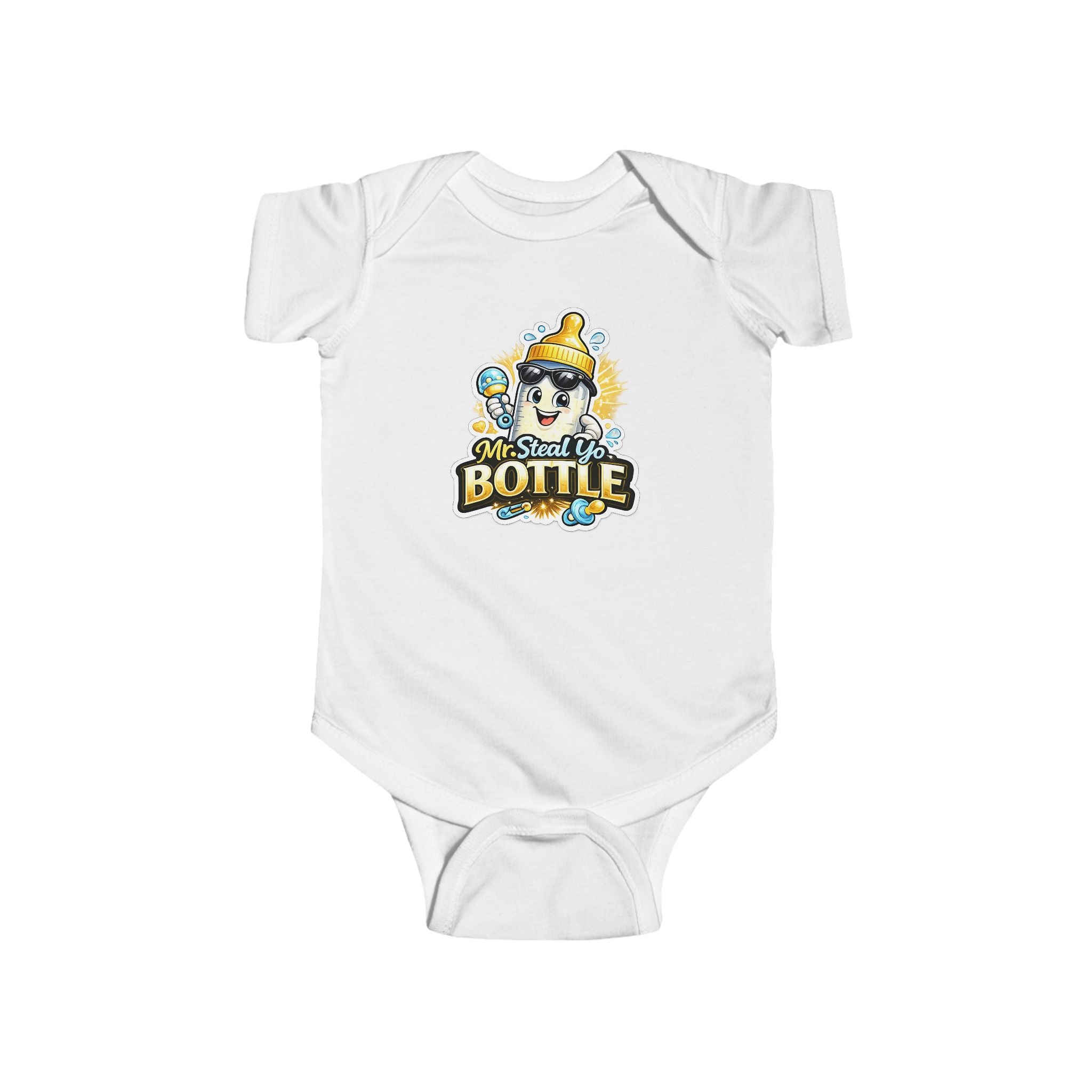 'Mr. Steal Yo Bottle' Baby Onesie | Funny Cute Infant