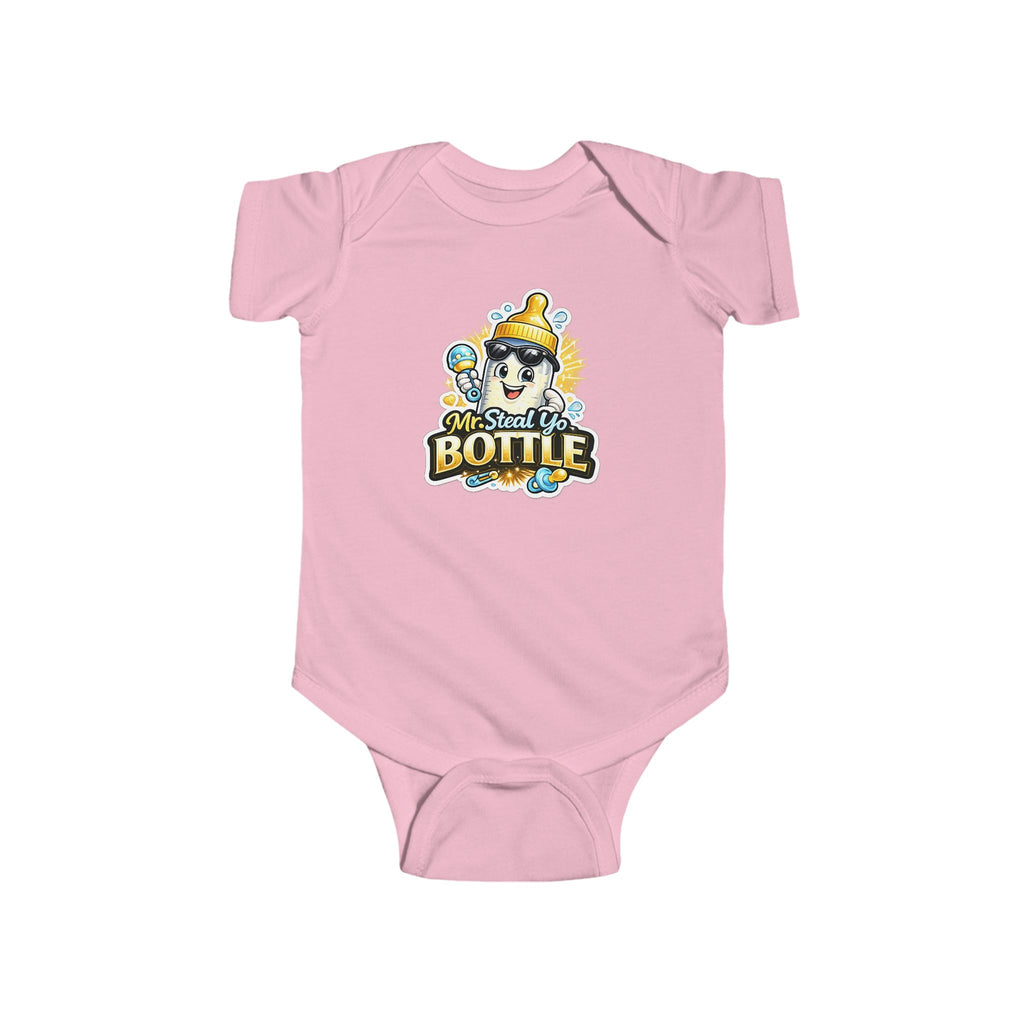'Mr. Steal Yo Bottle' Baby Onesie | Funny Cute Infant