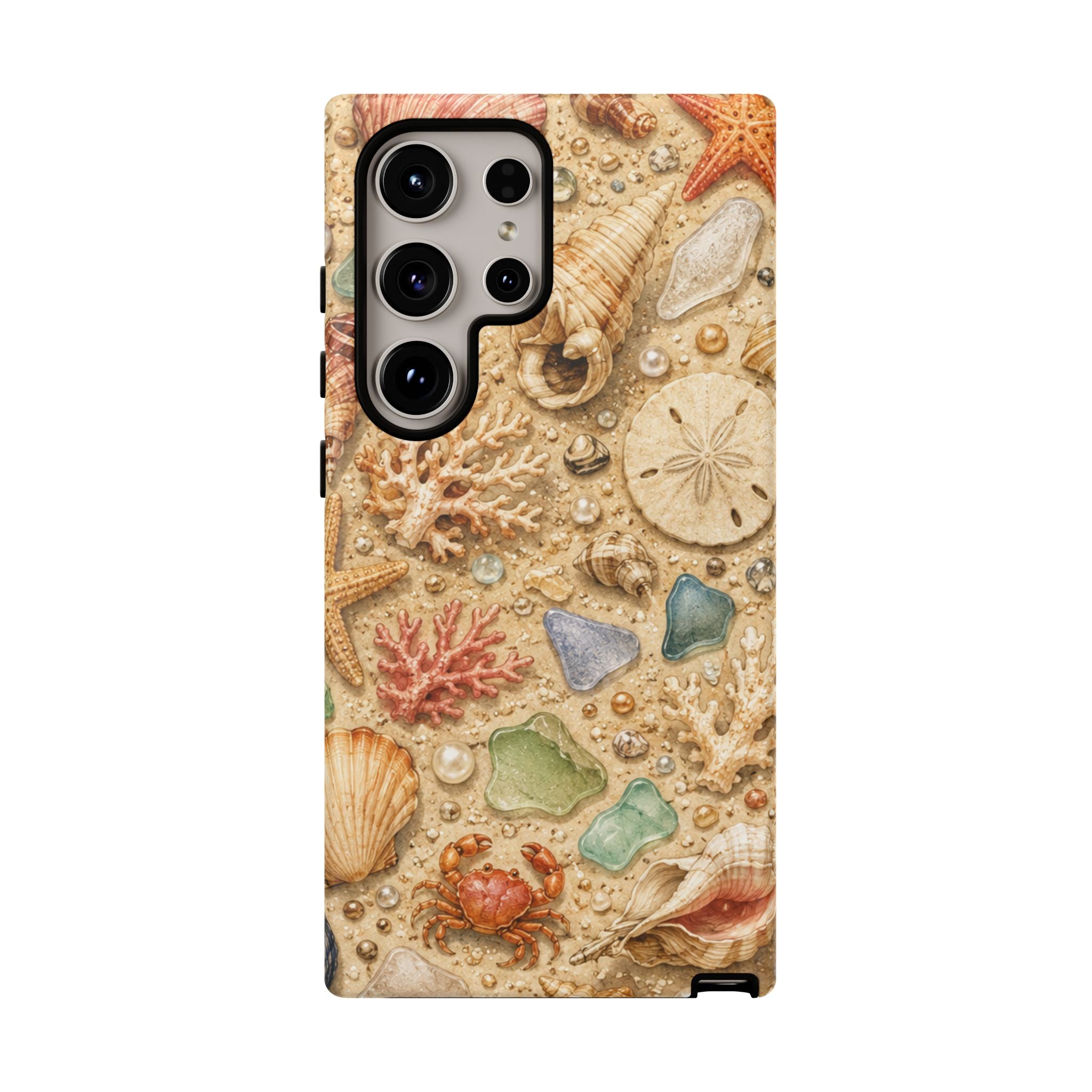 Beach Shells Phone Case — Seashell, Starfish & Sea Glass Coastal Design