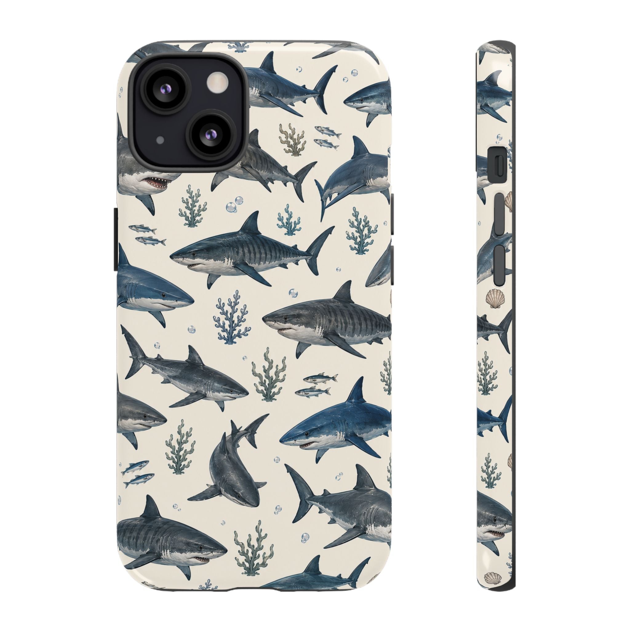 Shark Pattern Phone Case – Nautical Oceanic Phone Cover