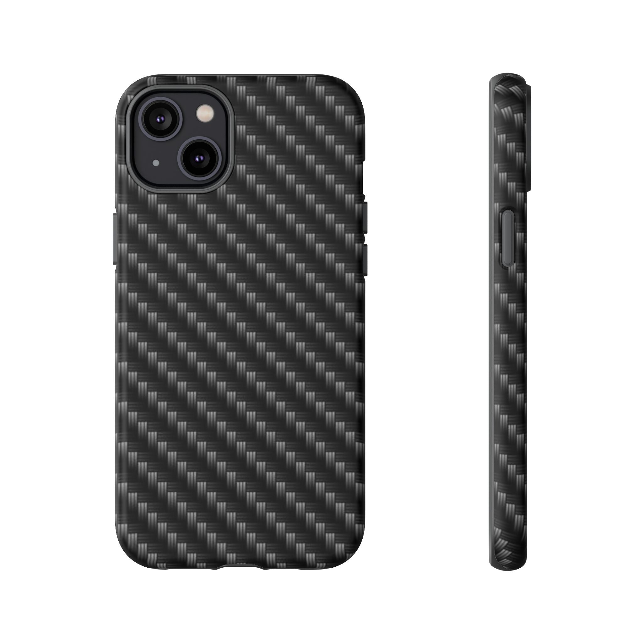 Carbon Fiber Pattern Tough Phone Case - Slim Protective Phone Cover