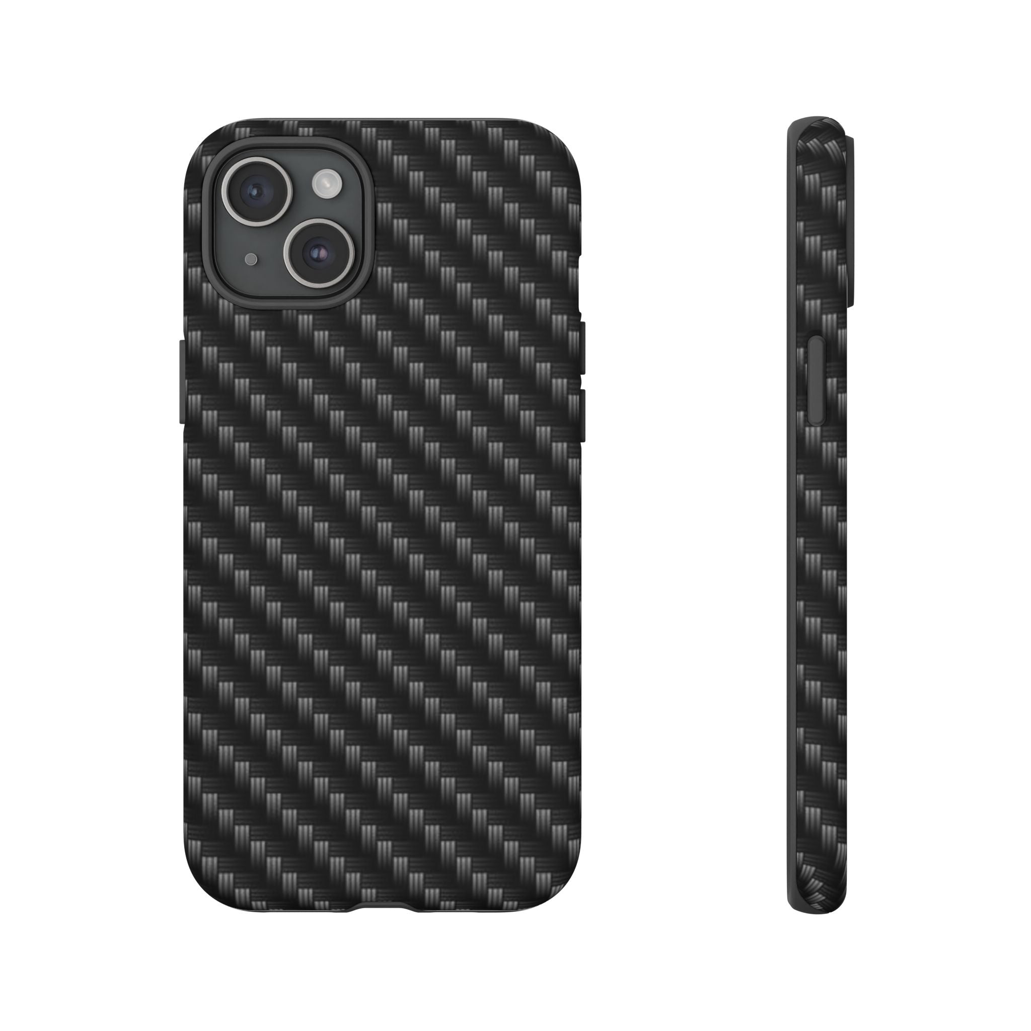 Carbon Fiber Pattern Tough Phone Case - Slim Protective Phone Cover